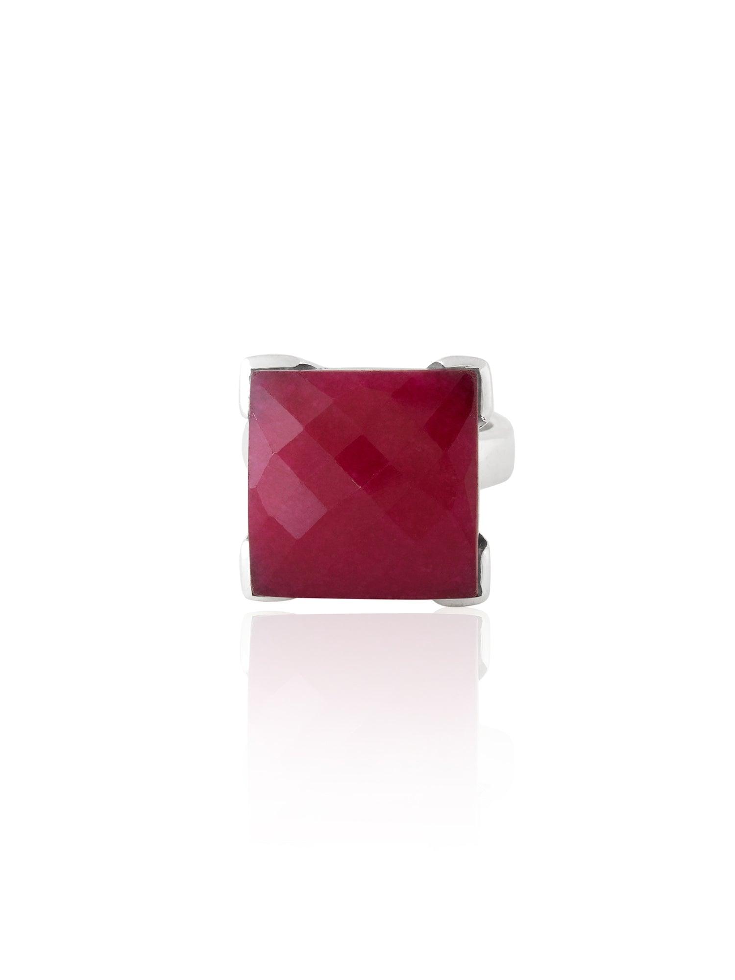 Scarlet Cocktail Ring - Dyulokha