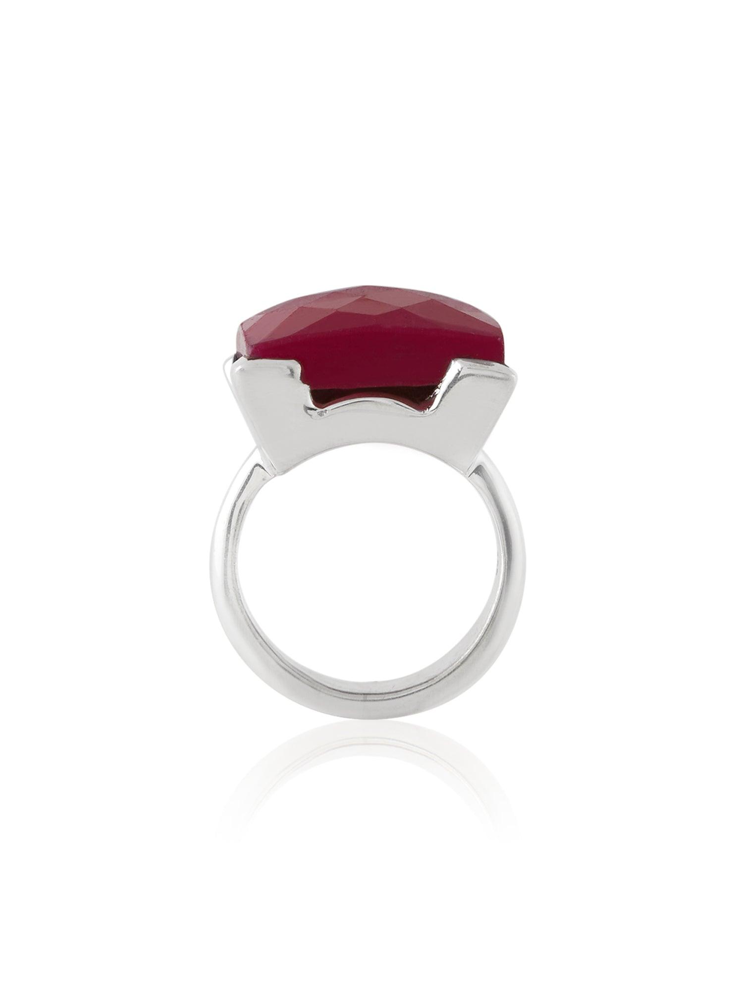 Scarlet Cocktail Ring - Dyulokha
