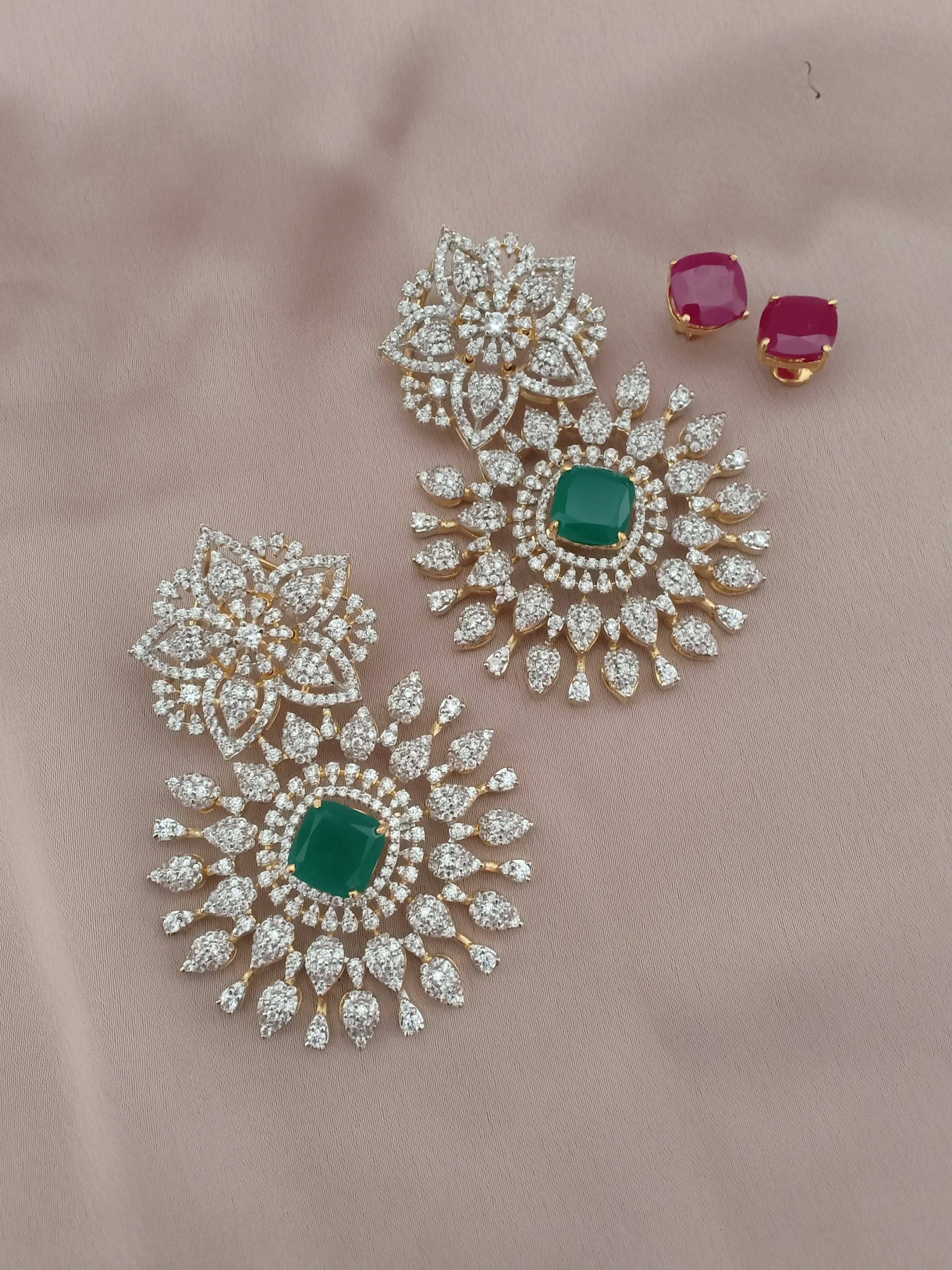 Floral Radiance Diamond Earrings - Dyulokha