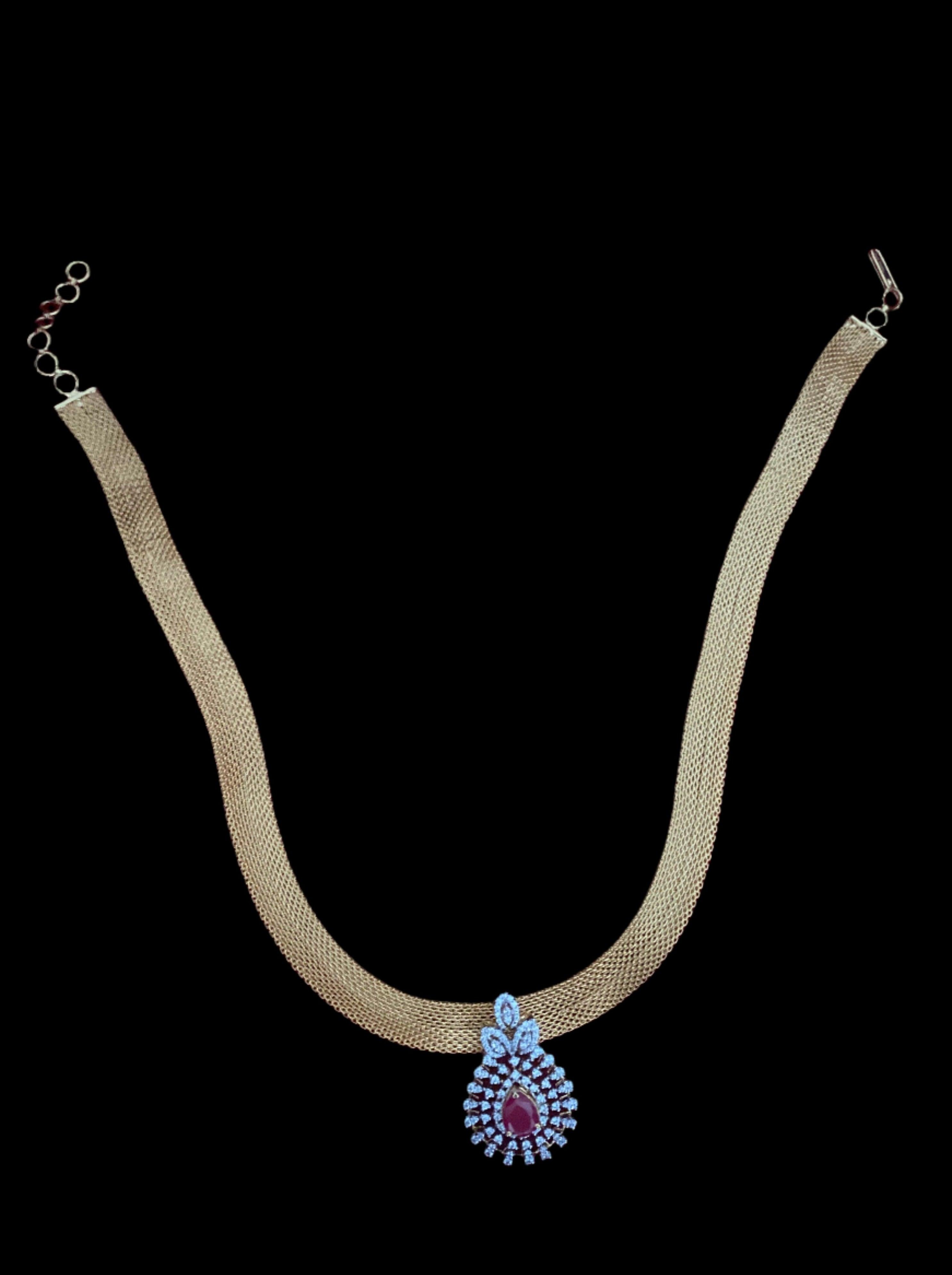 Dual Delight Necklace with Pendant & Maangtika Set - Dyulokha