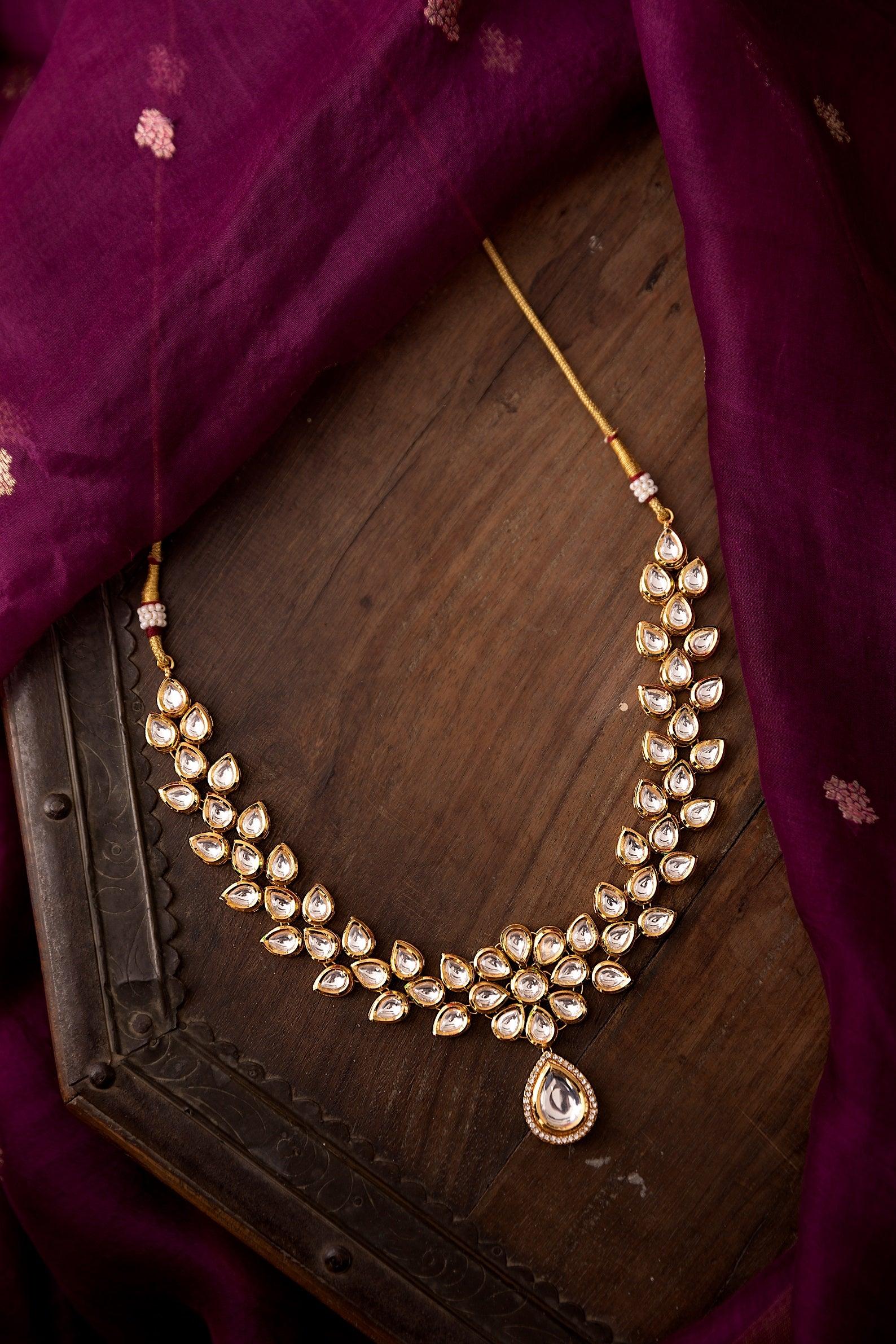 Kundan Drop Necklace - Dyulokha
