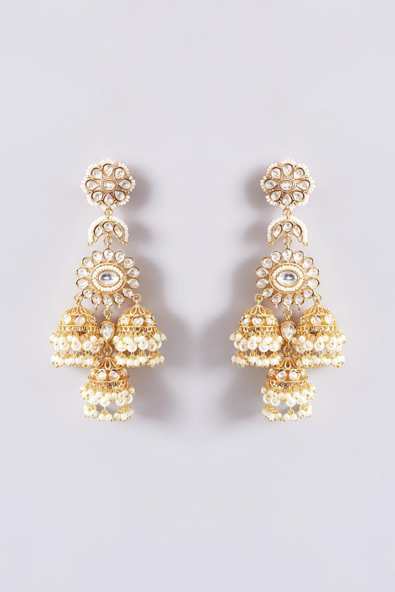 Kundan Pearl Earrings - Dyulokha
