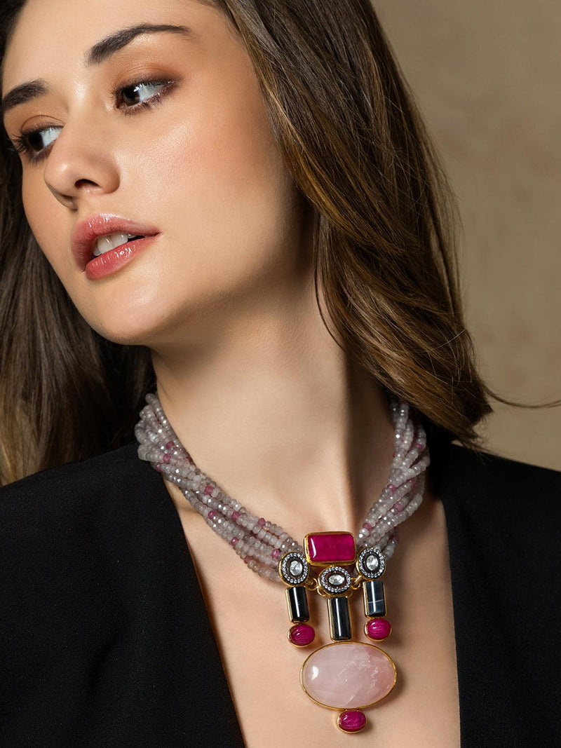 Vibrant Twist Bespoke Multi-Color Necklace - Dyulokha