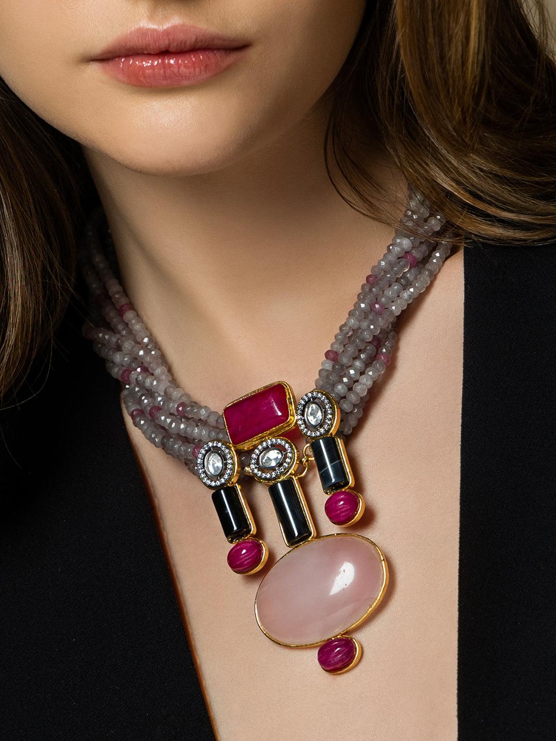 Vibrant Twist Bespoke Multi-Color Necklace - Dyulokha