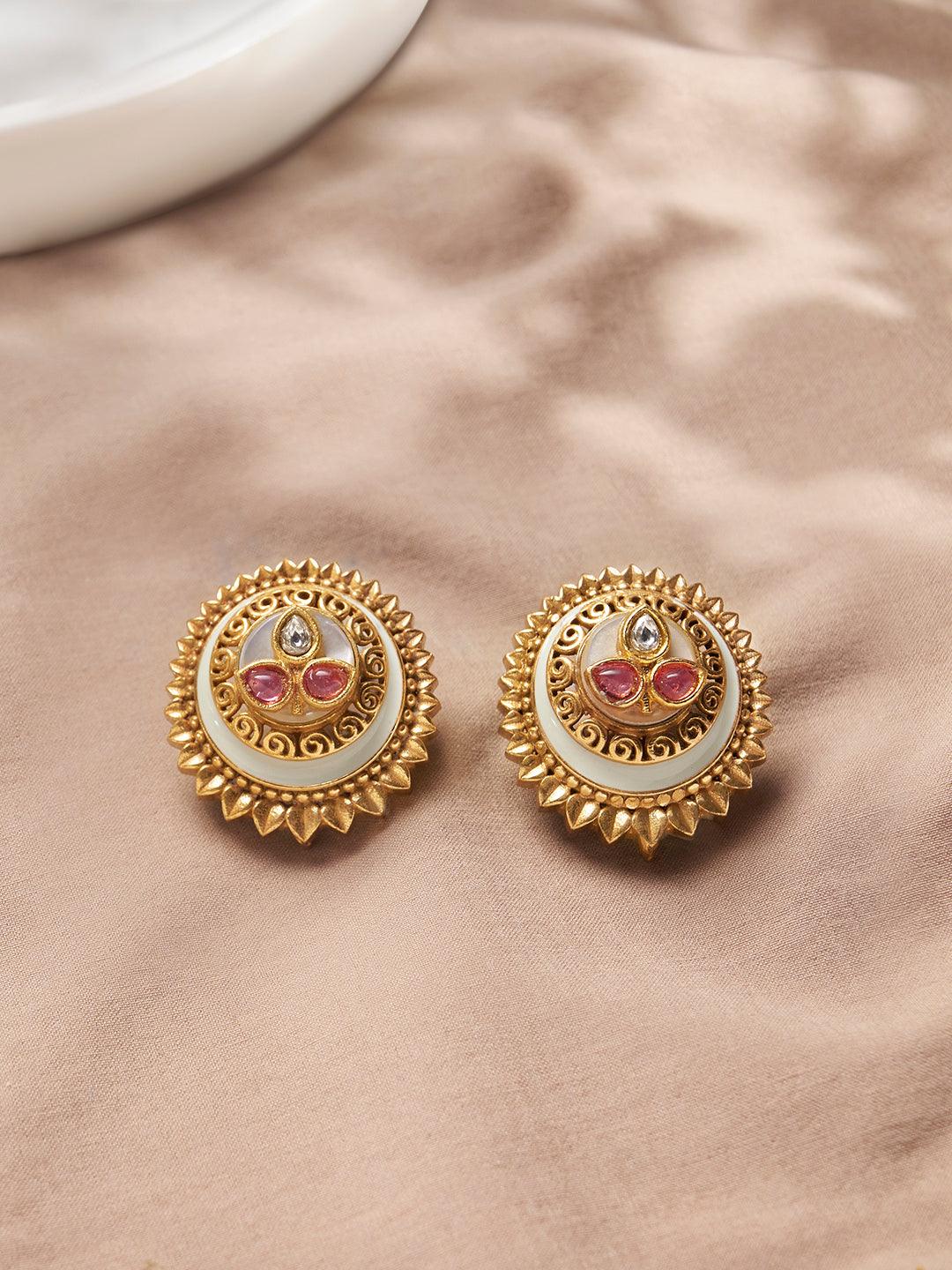 Exquisite Polki Studs - Dyulokha