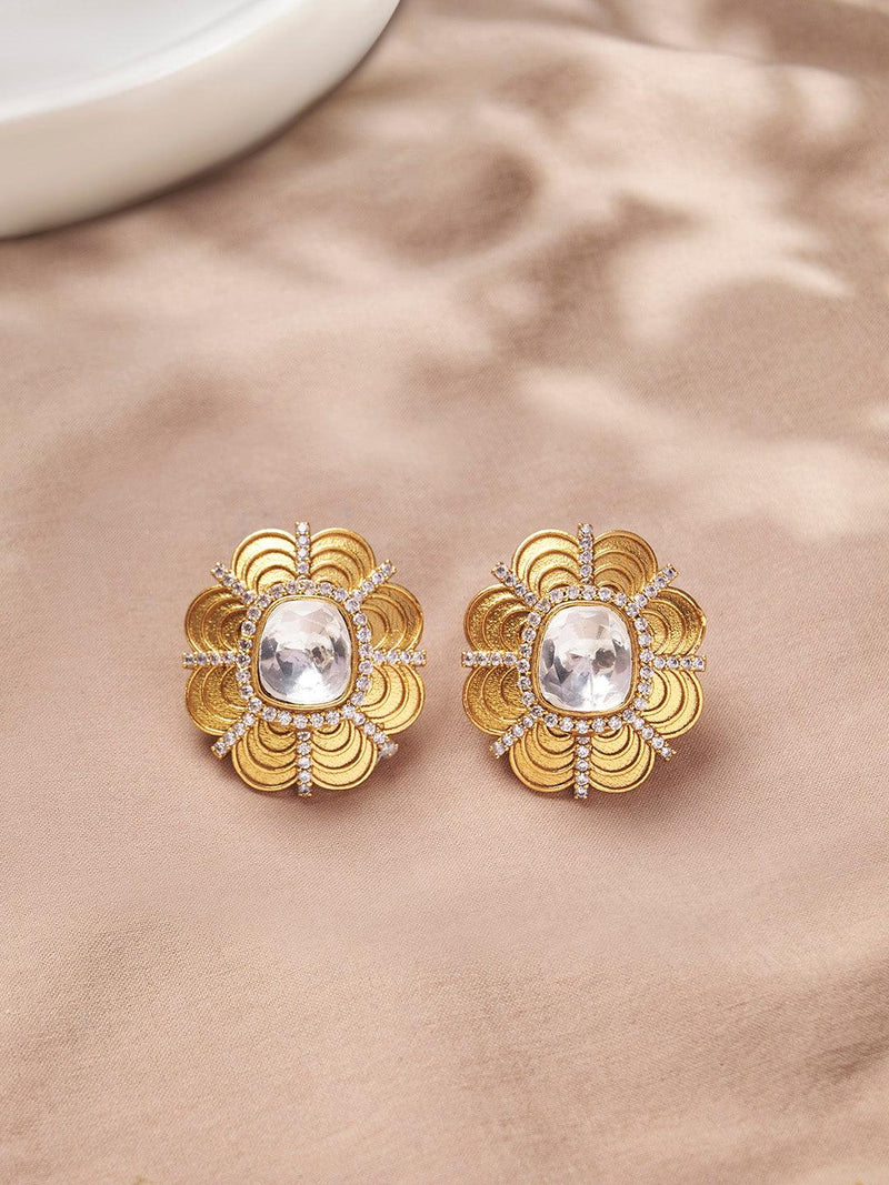 Blooming Polki Studs - Dyulokha