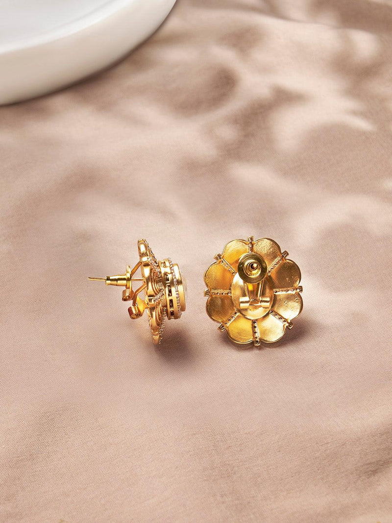 Blooming Polki Studs - Dyulokha