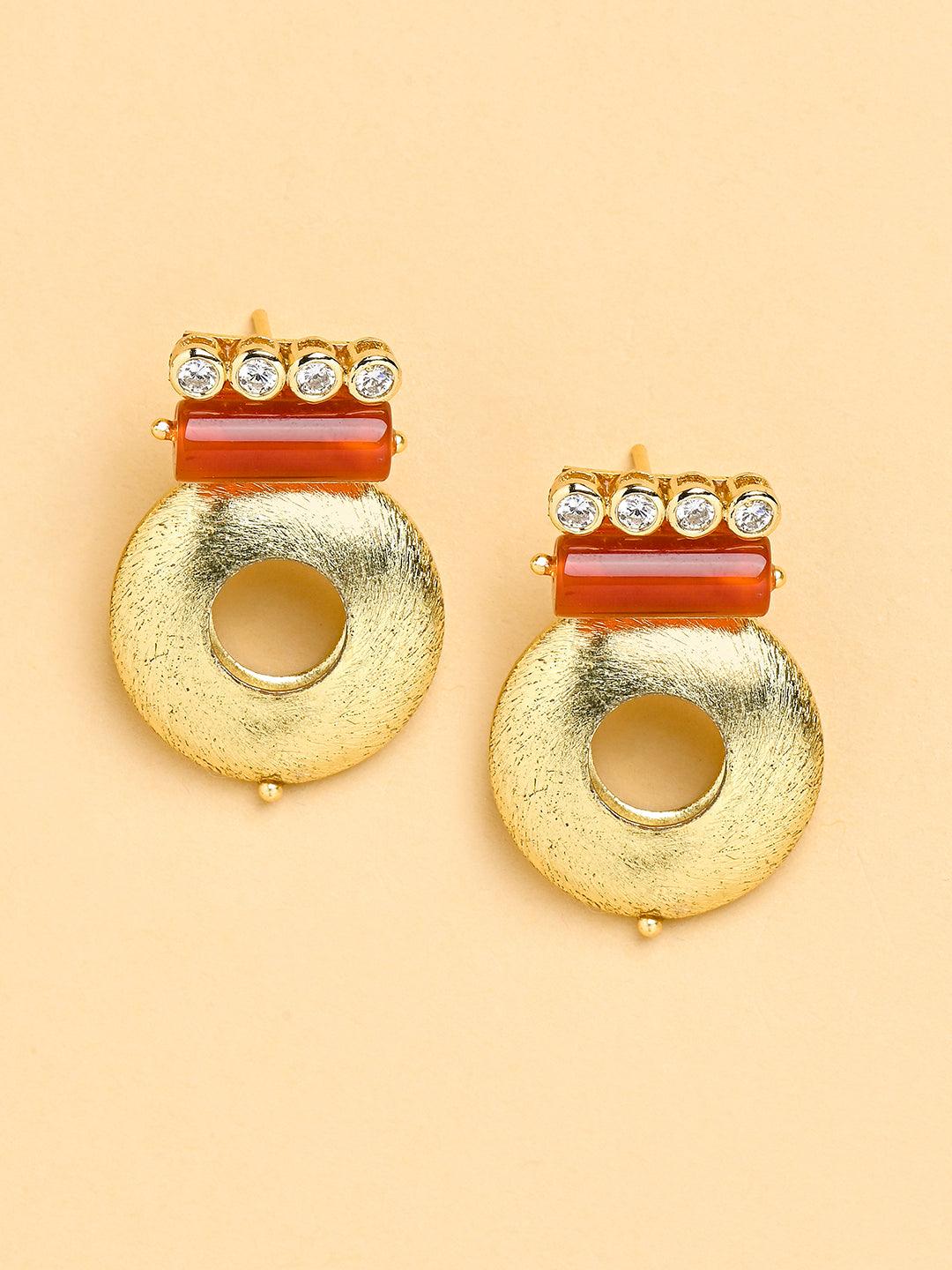 Crimson Olive Studs - Dyulokha