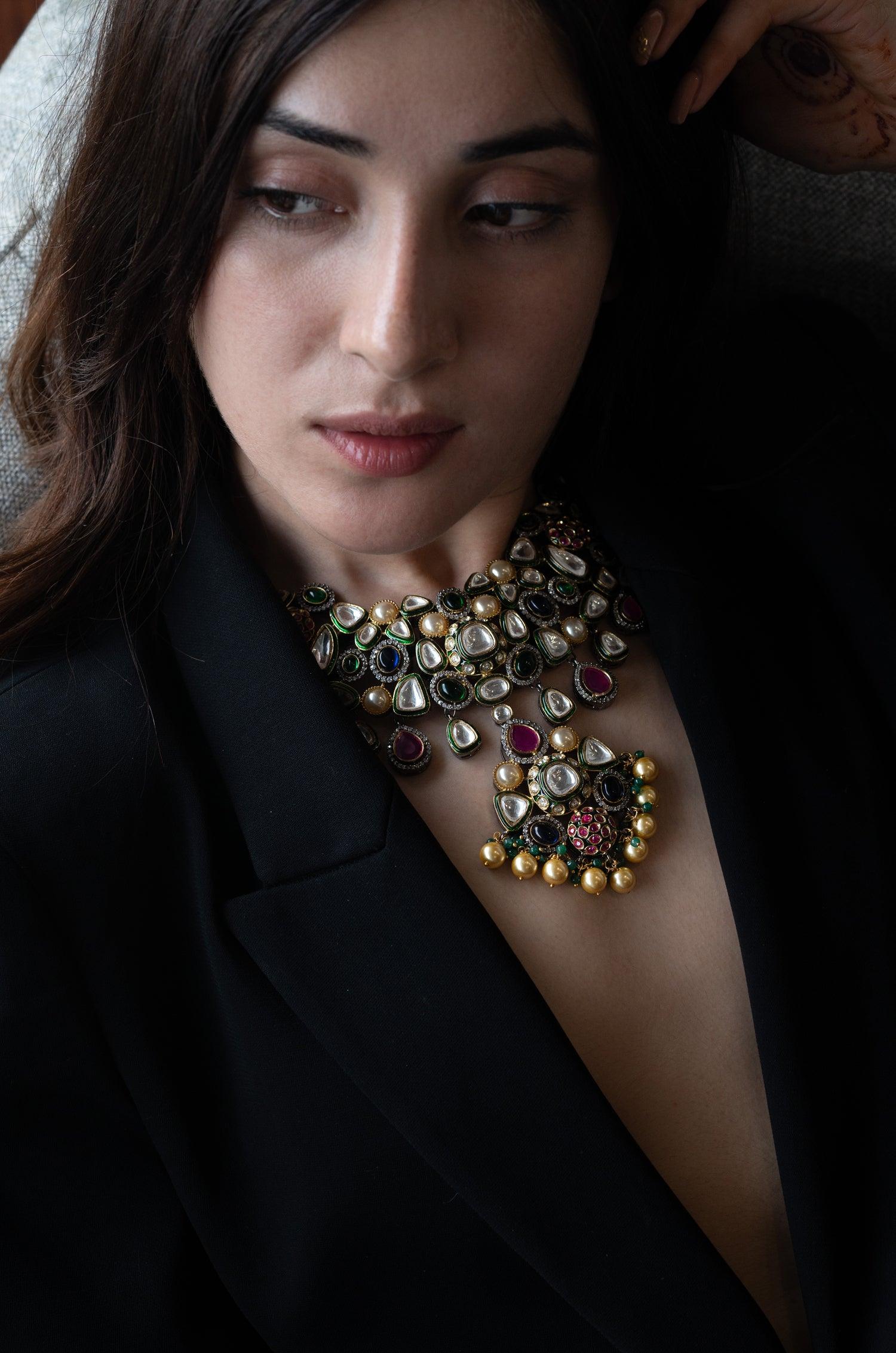 Victorian Rainbow Necklace Set - Dyulokha