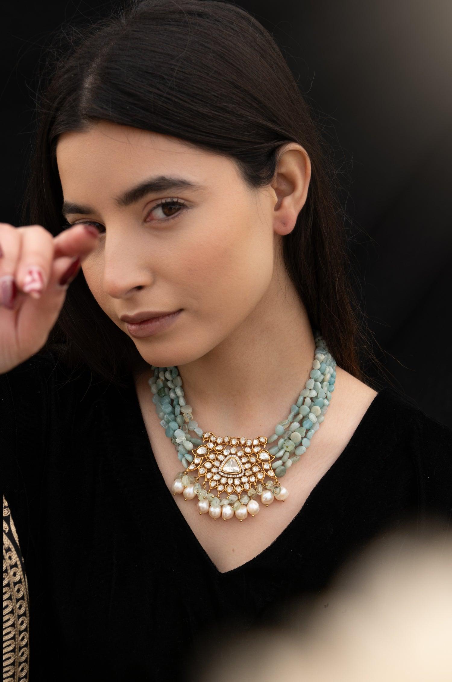 Turquoise Splendor Necklace Set - Dyulokha