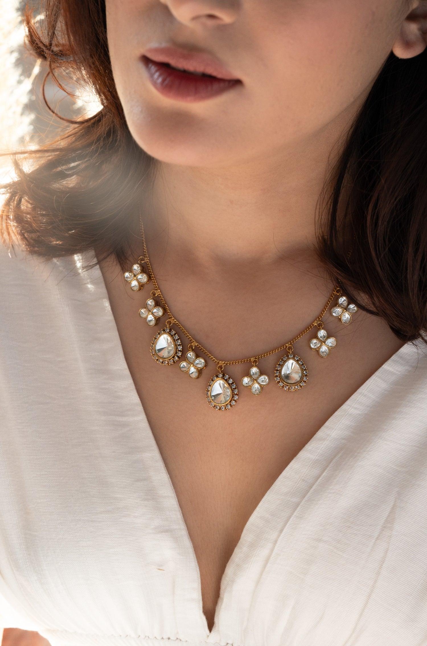 Classic Polki Necklace - Dyulokha