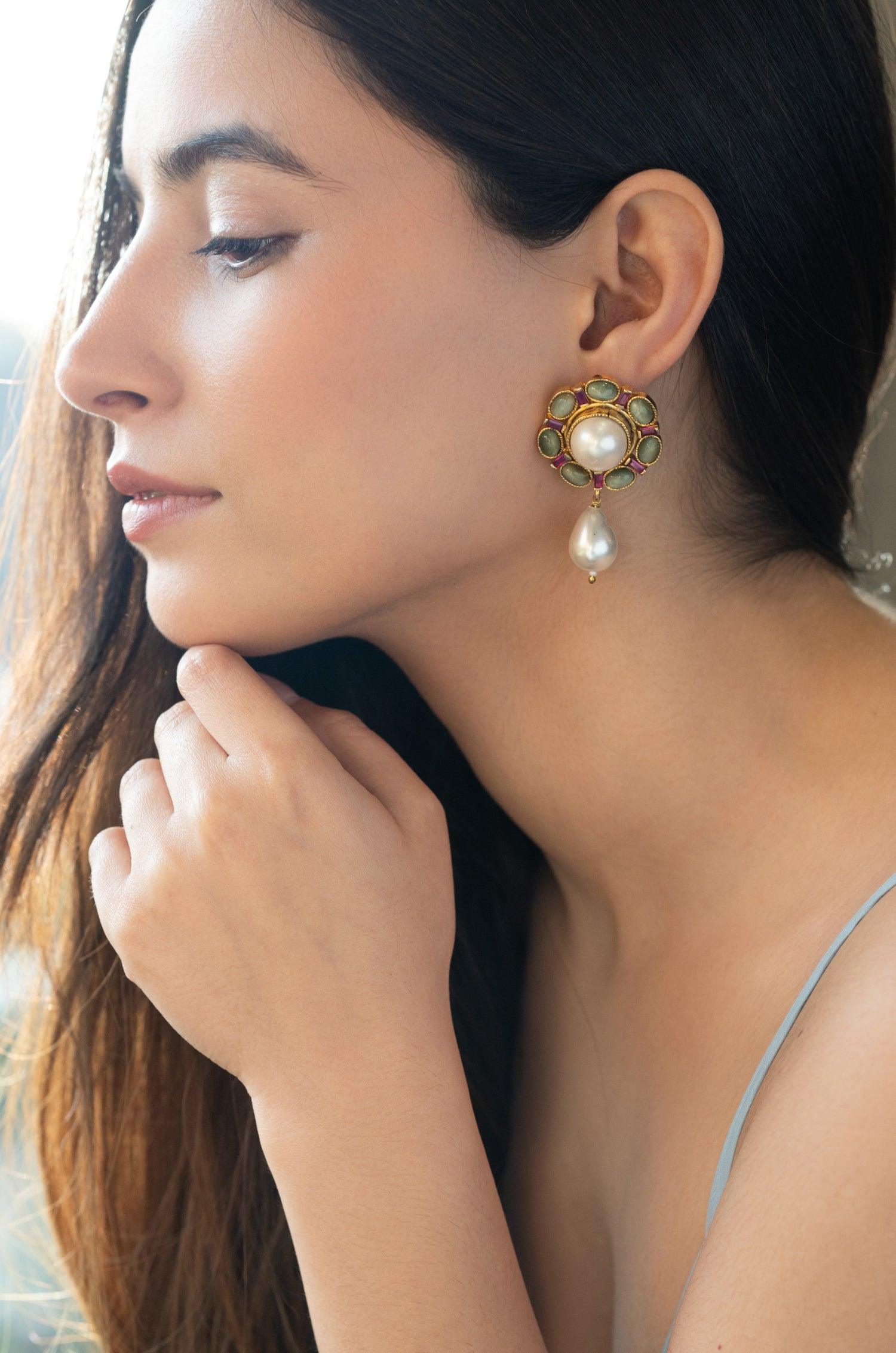 Lustrous Pearl Drop Earrings - Dyulokha