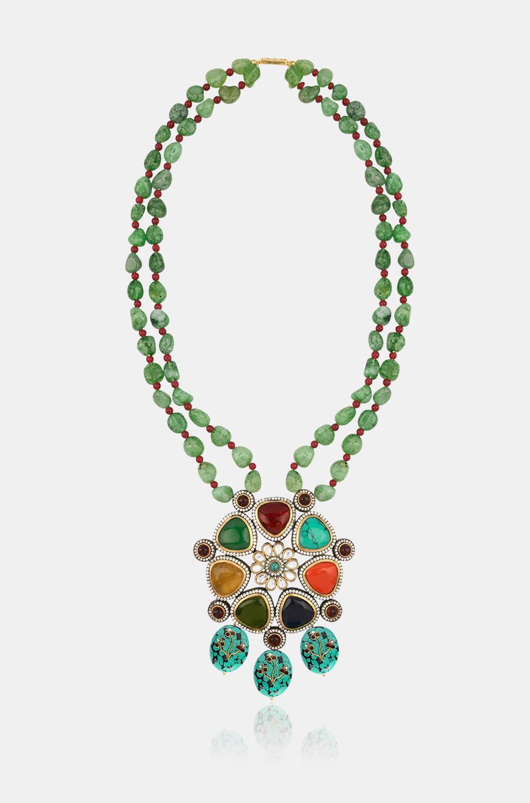 Navratan Splendor Necklace - Dyulokha
