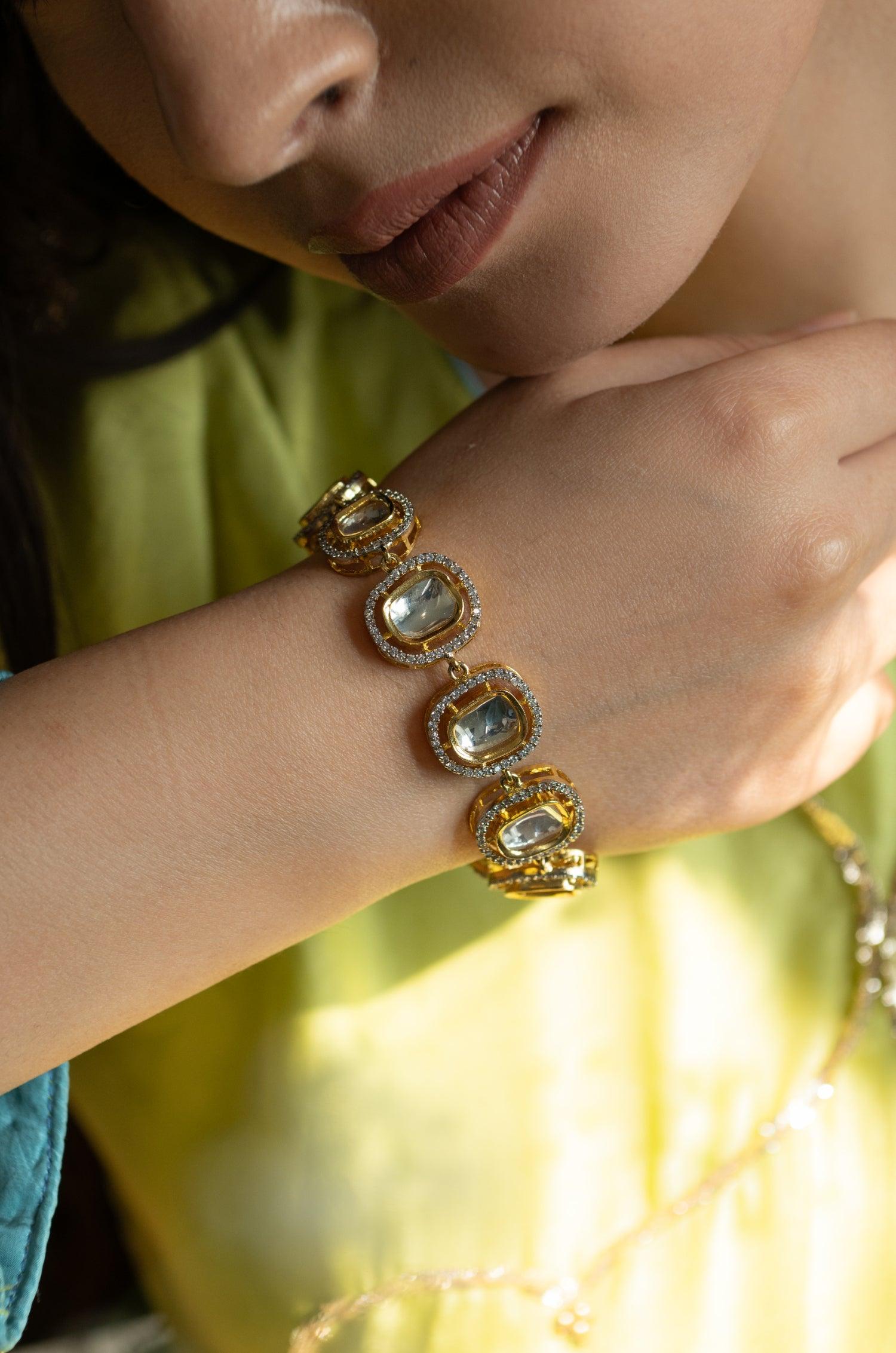 Polki Sparkle Bracelet - Dyulokha