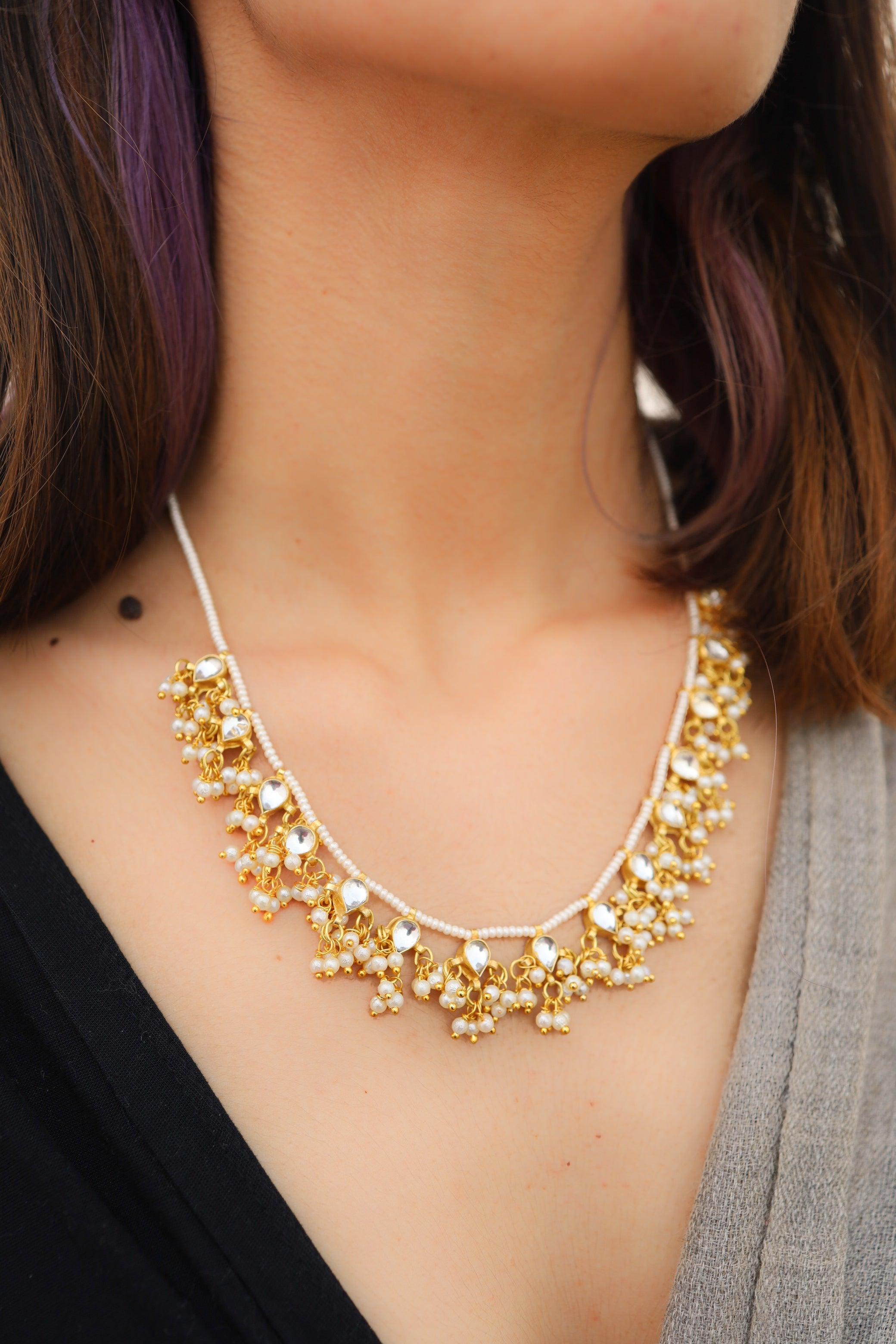 Kundan Pearl Necklace - Dyulokha