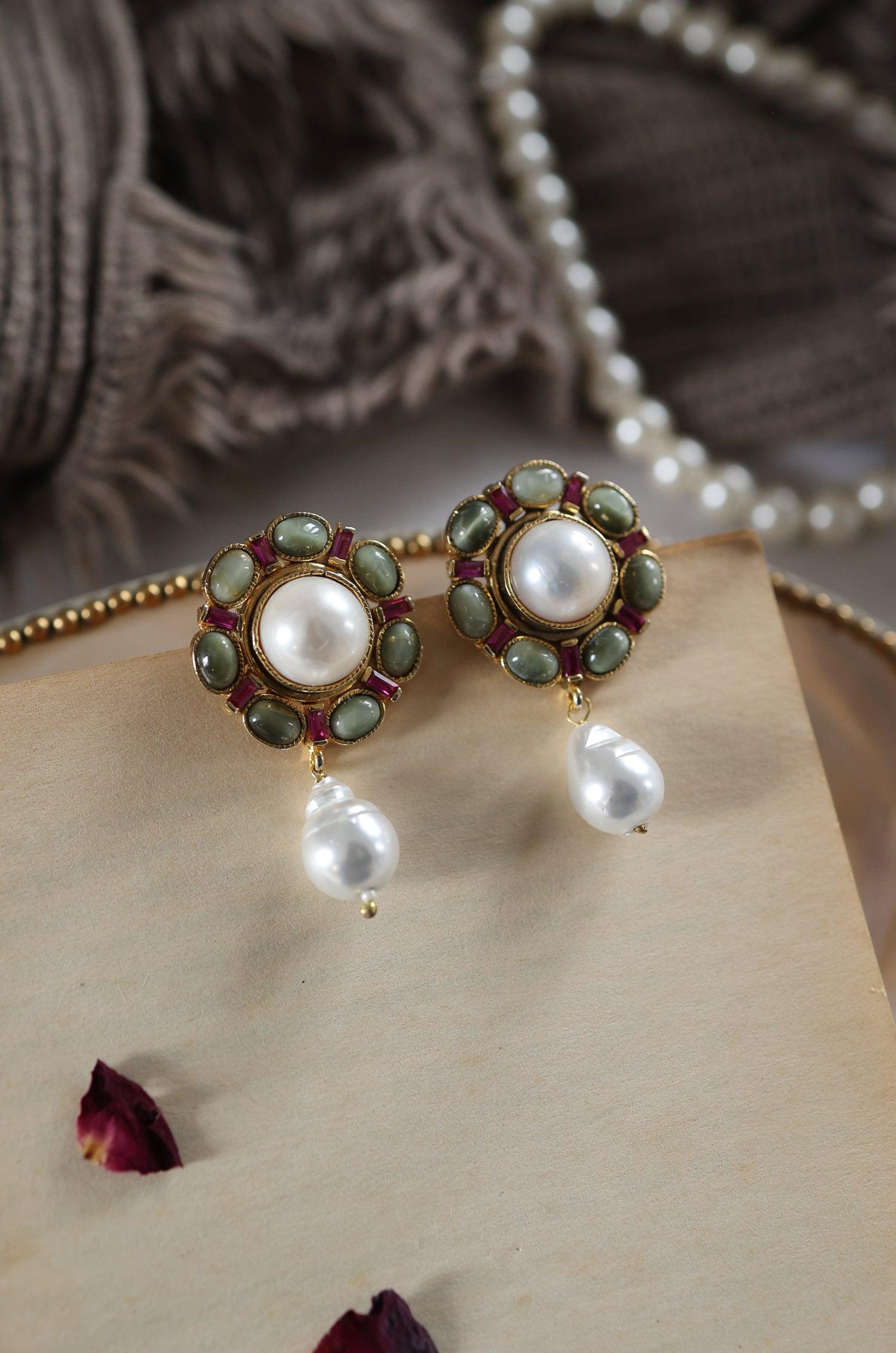 Lustrous Pearl Drop Earrings - Dyulokha