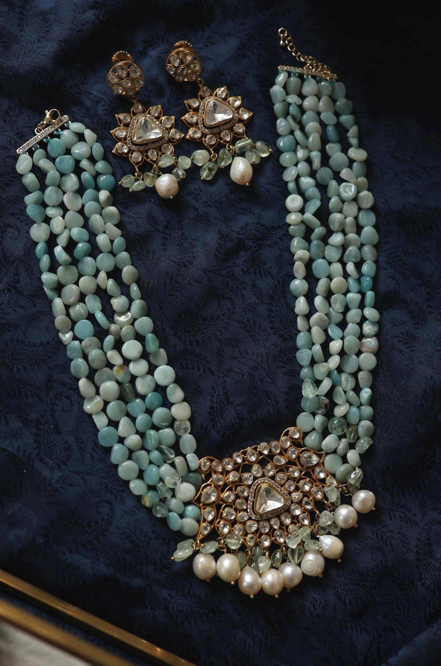 Turquoise Splendor Necklace Set - Dyulokha