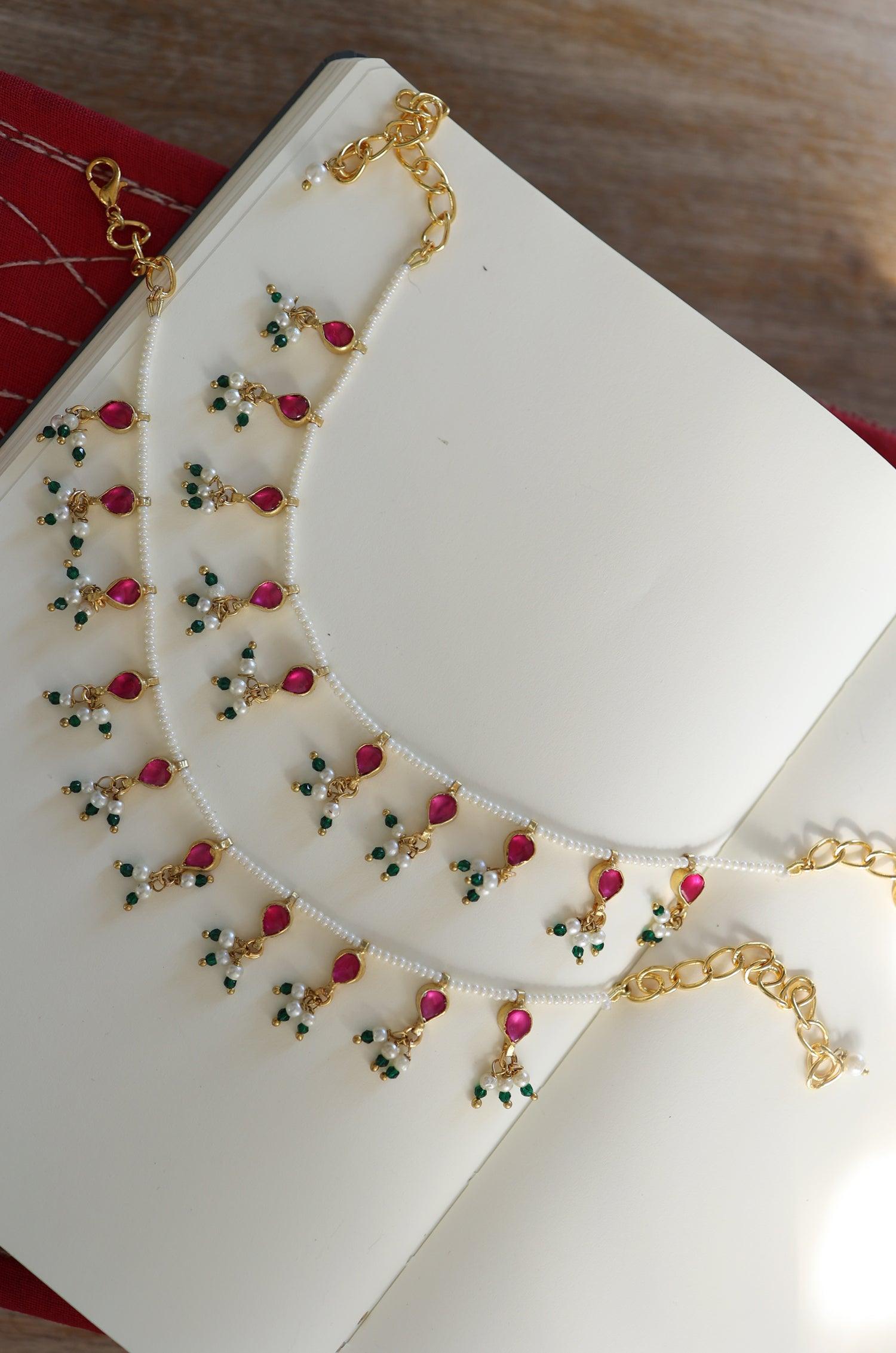 Kundan Splendor Anklets - Dyulokha