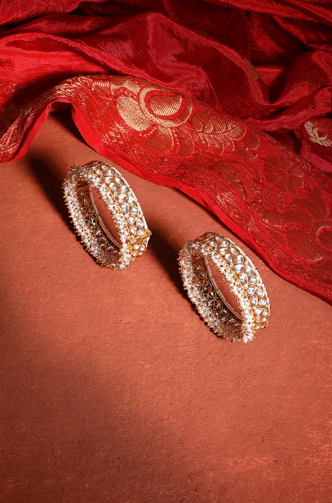 Opulent Legacy Kundan Pearl Kadas - Dyulokha