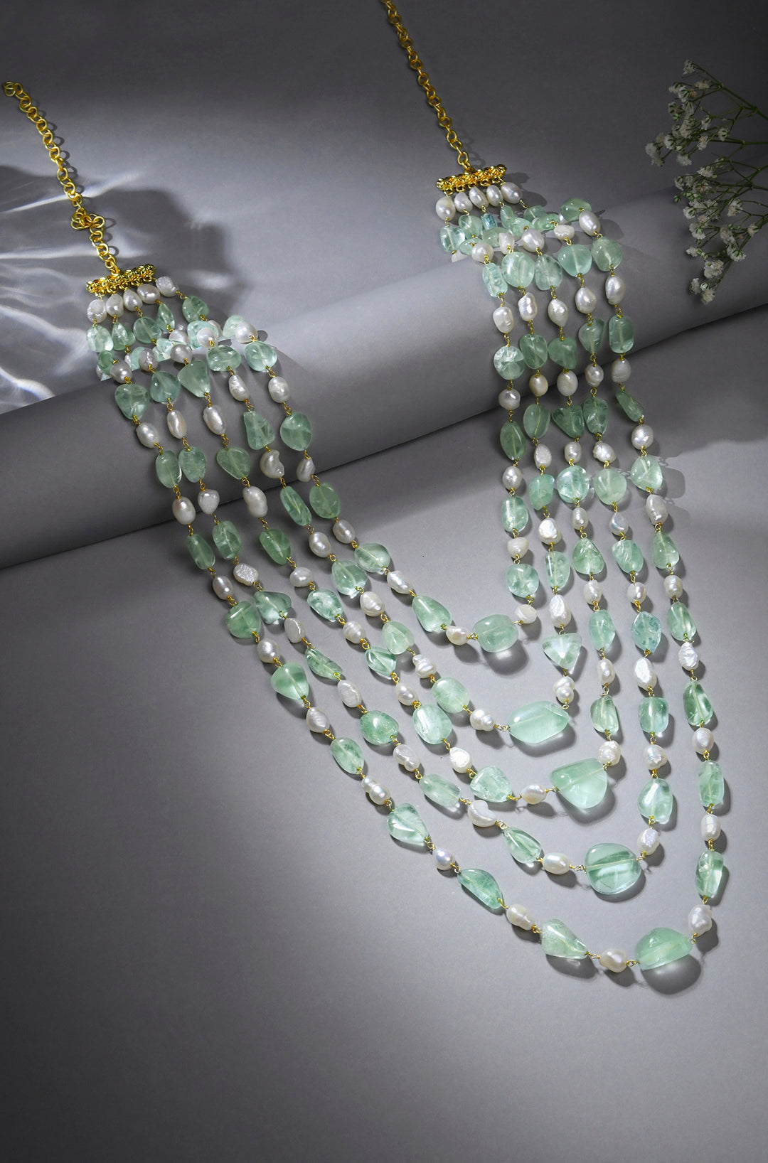 Mint Bliss Pearl Necklace