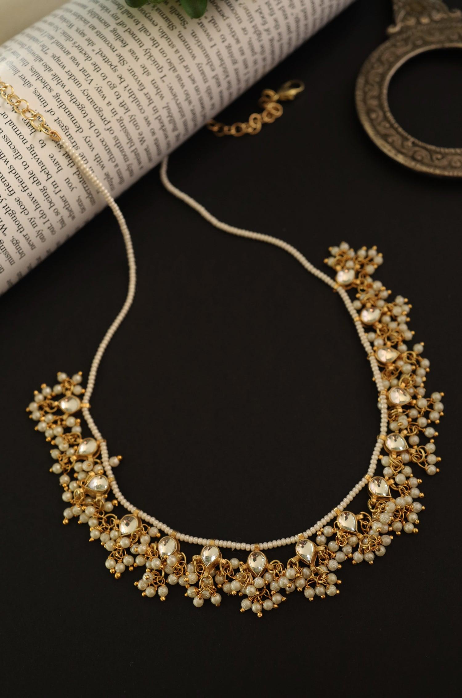 Kundan Pearl Necklace - Dyulokha