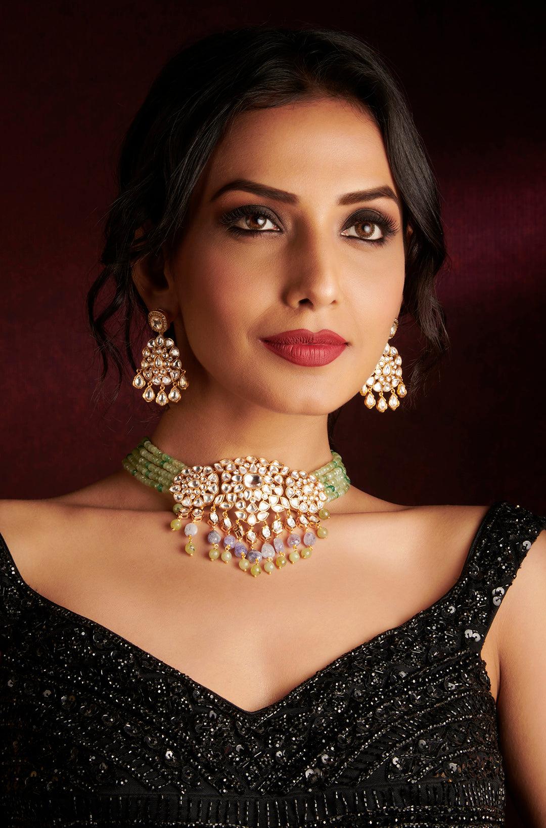 Vibrant Harmony Multicolor Choker Set - Dyulokha