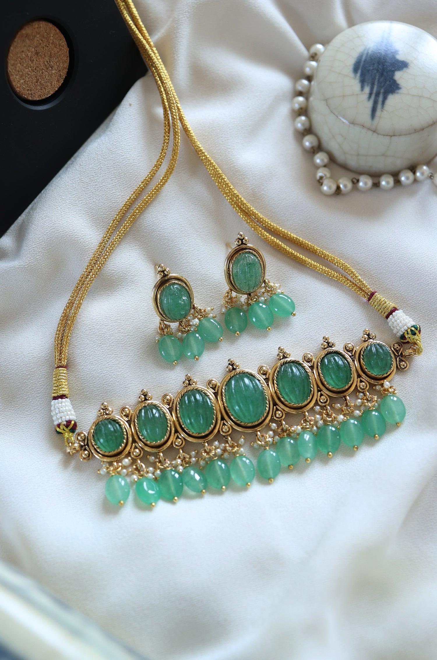 Fluorite Elegance Choker Set - Dyulokha