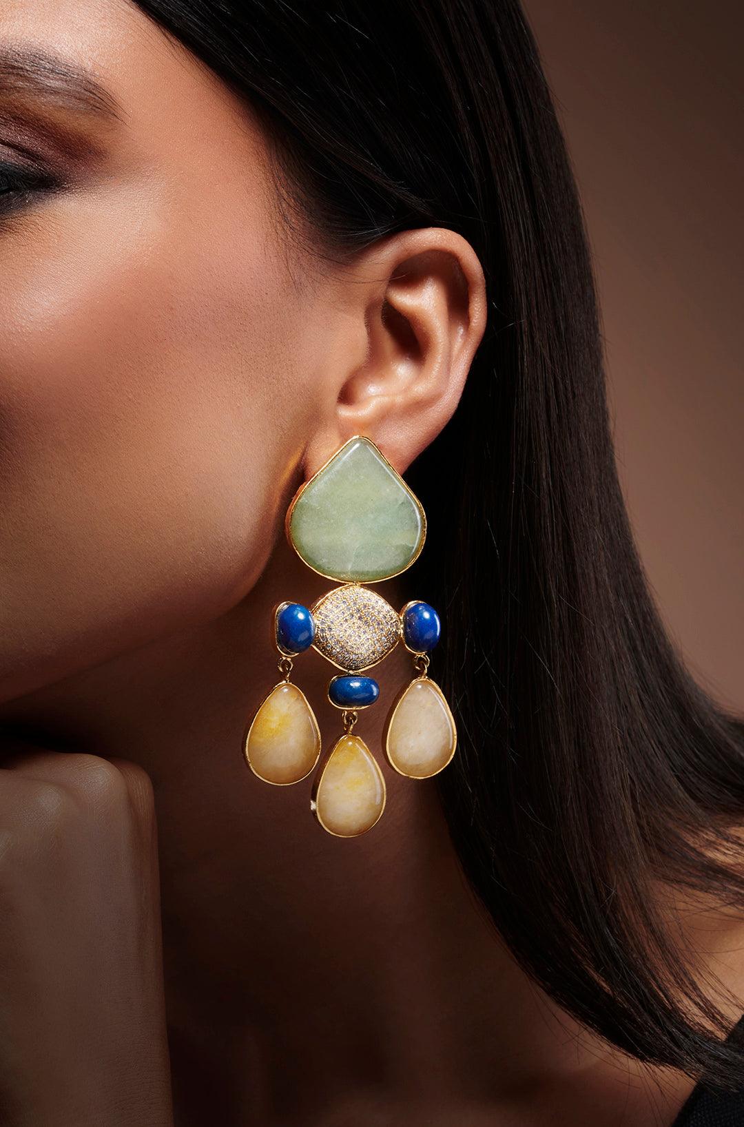 Shimmering Elegance Graceful Danglers - Dyulokha