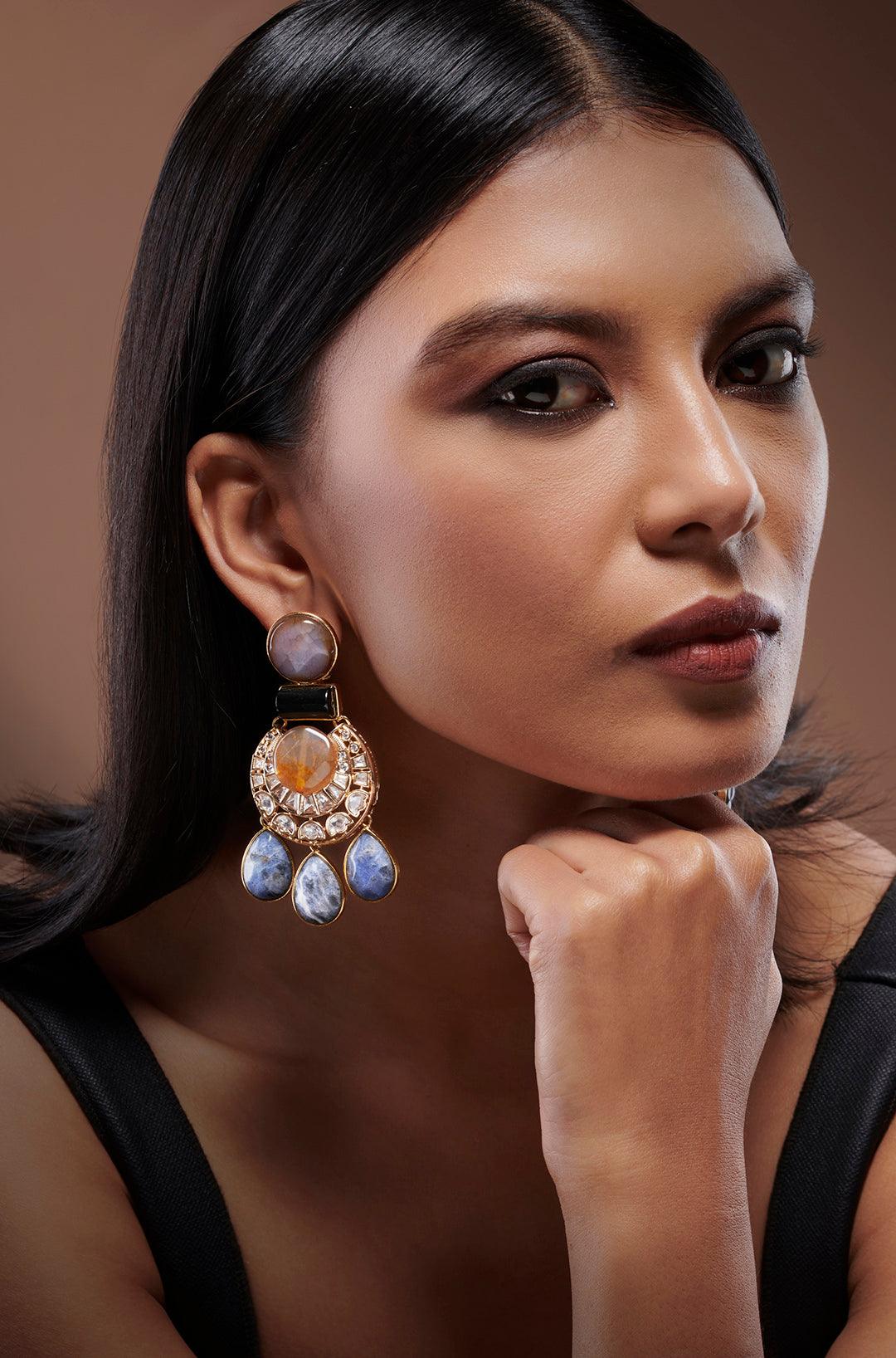 Luminosity Moon Eye Bespoke Earrings - Dyulokha