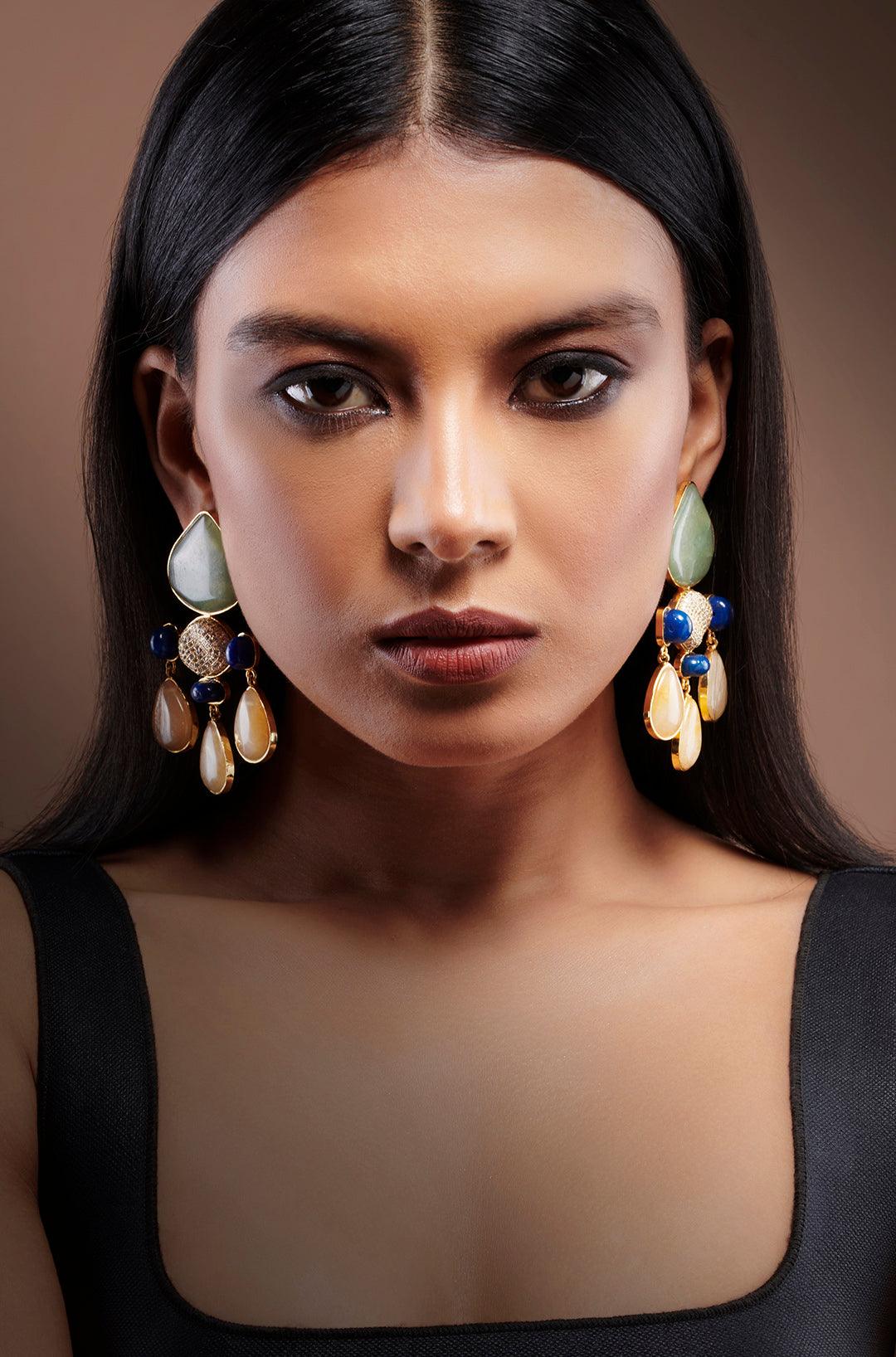 Shimmering Elegance Graceful Danglers - Dyulokha