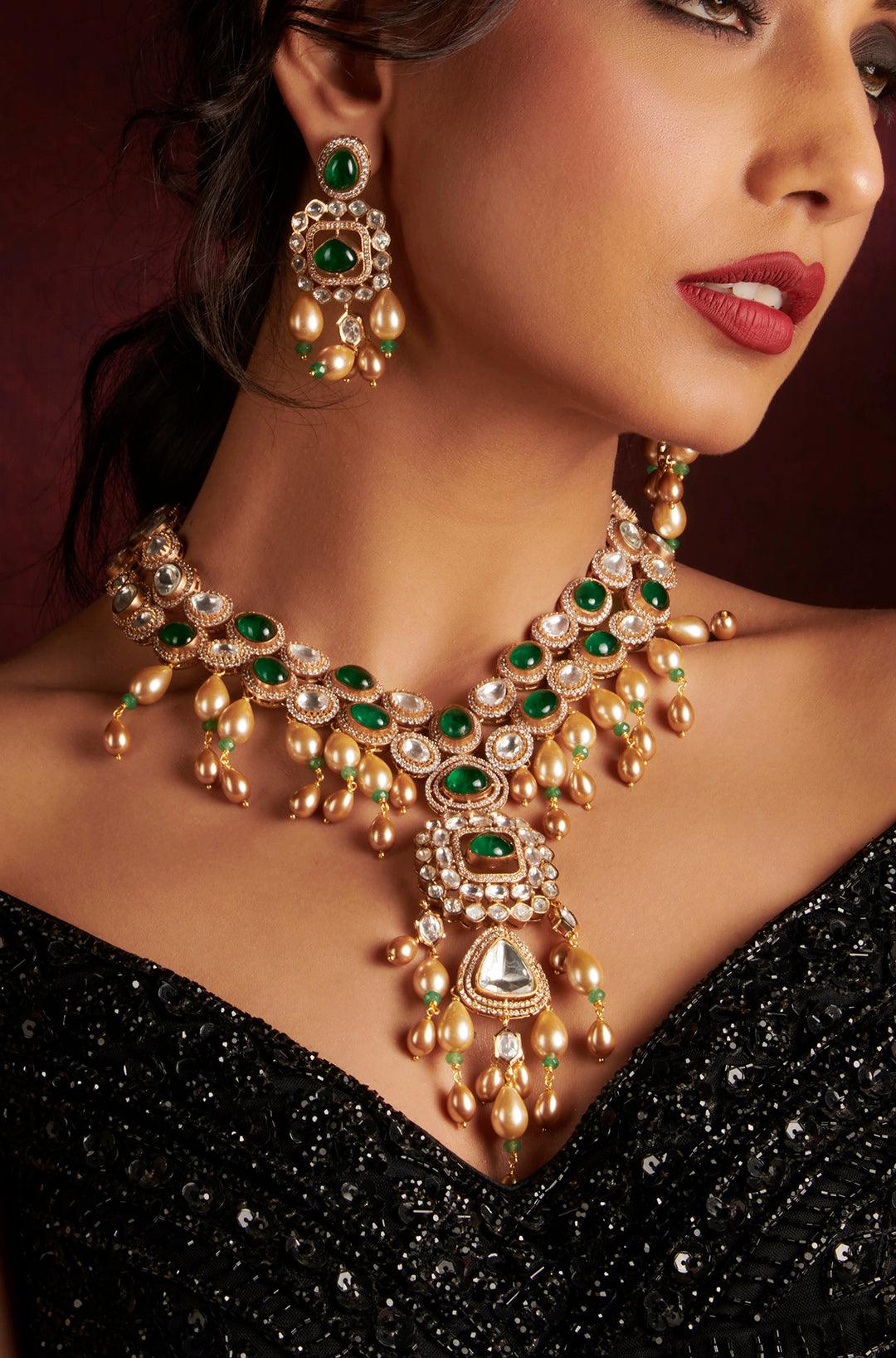 Majestic Charm Ranihaar Necklace Set - Dyulokha