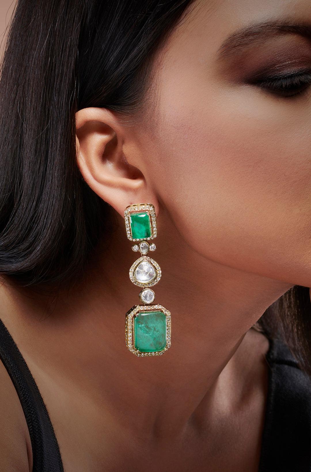Victorian Mint Elegance Earrings - Dyulokha