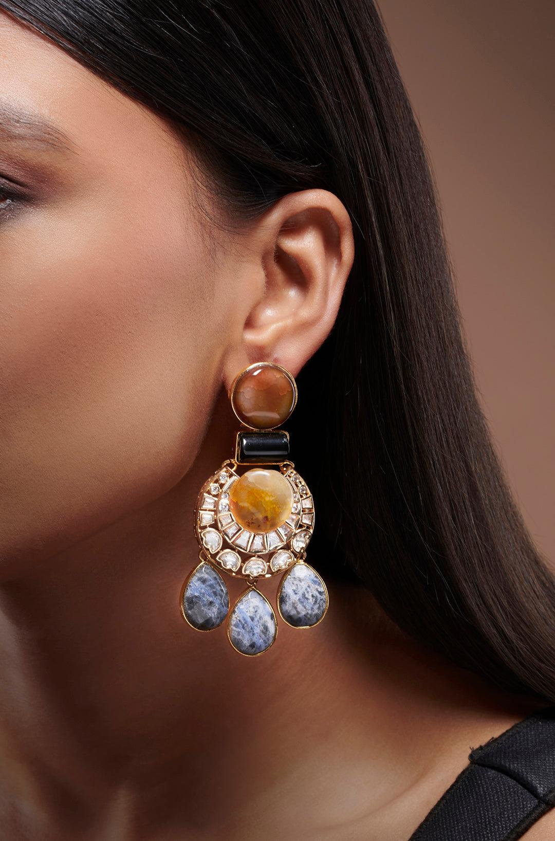 Luminosity Moon Eye Bespoke Earrings - Dyulokha