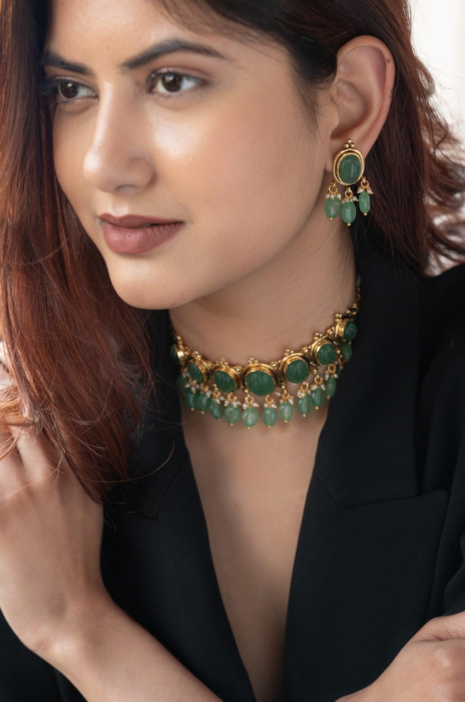Fluorite Elegance Choker Set - Dyulokha