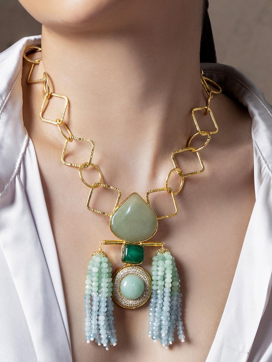 Golden Bespoke Pendant Necklace - Dyulokha