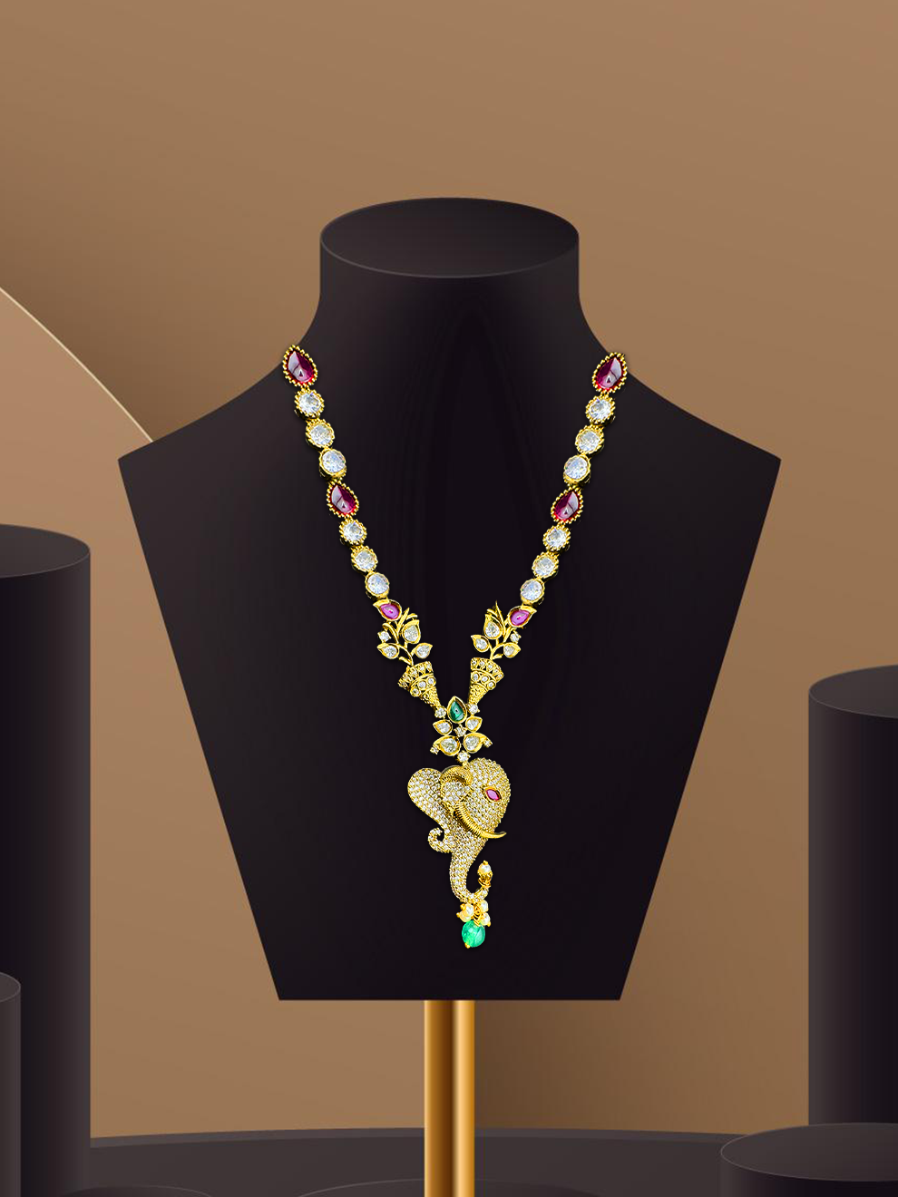 Vibrant Ganesh Necklace Set