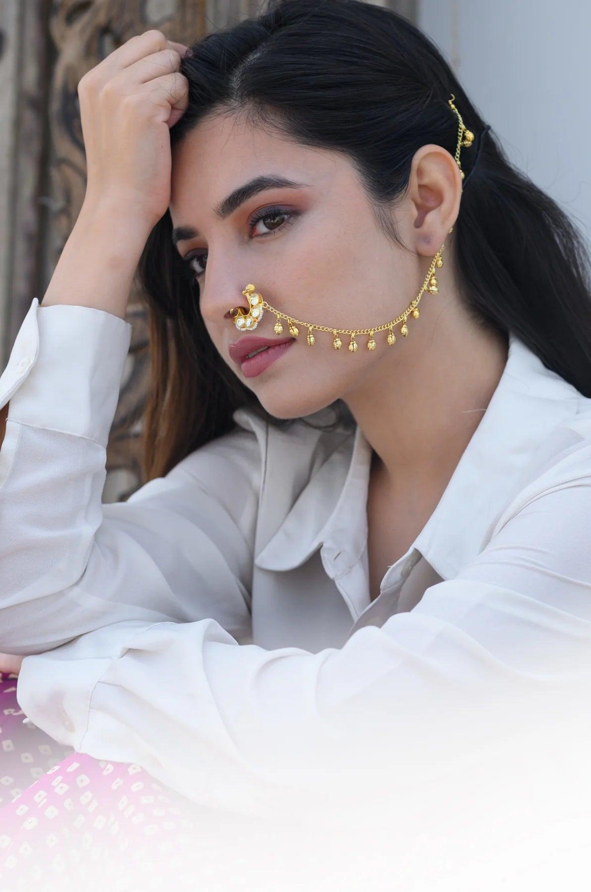 Pearl Essence Traditional Nose Pin - Dyulokha
