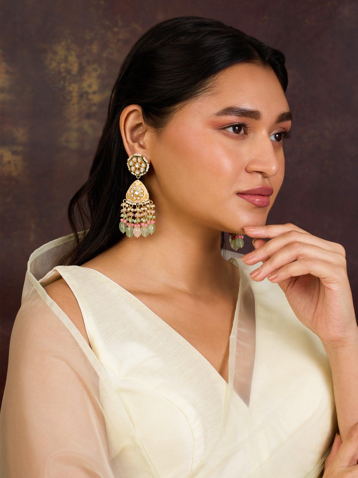 Ornate Radiance Dangler Earrings - Dyulokha
