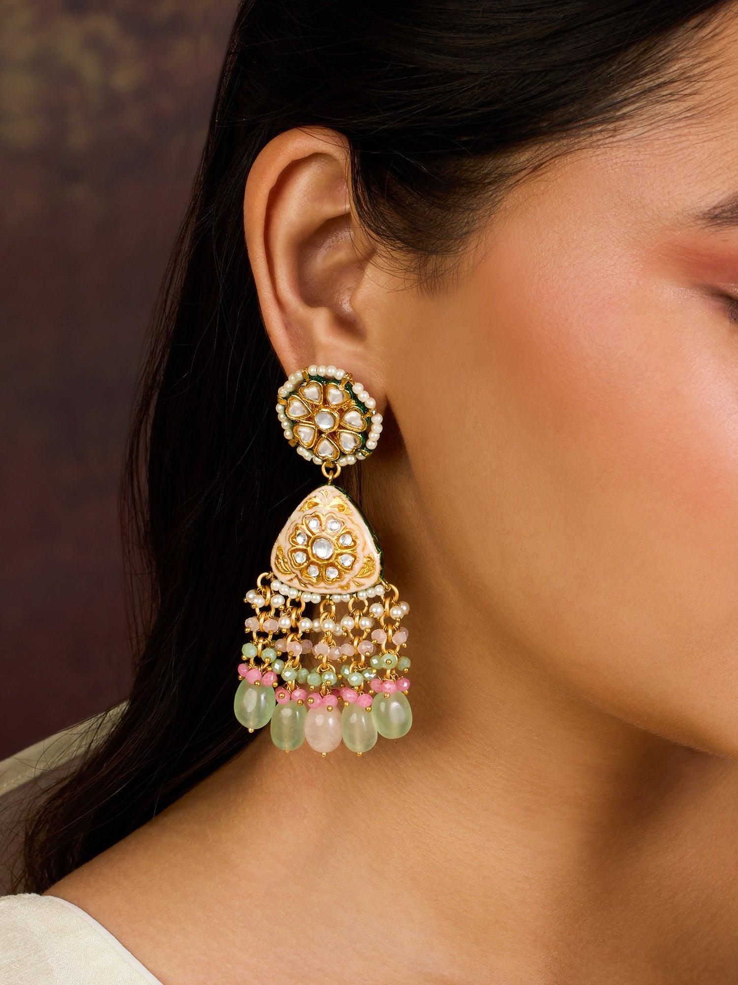 Ornate Radiance Dangler Earrings - Dyulokha