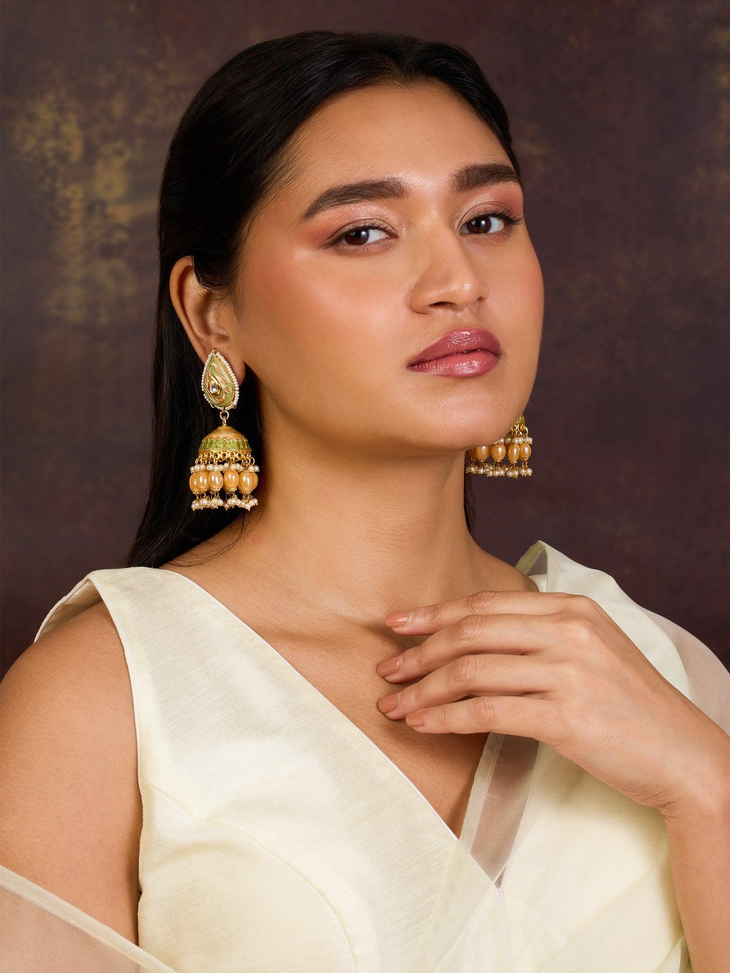 Illustrious Elegance Jhumka Earrings - Dyulokha