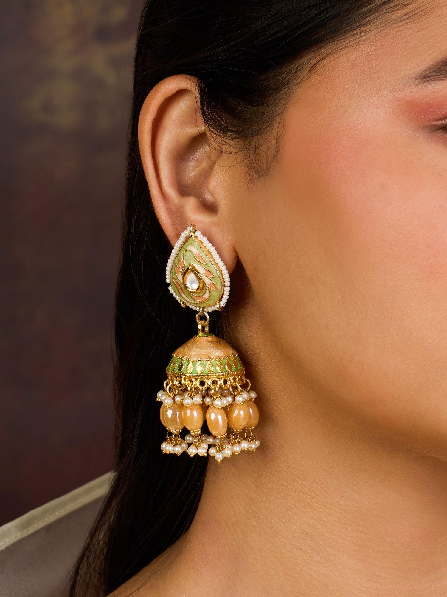 Illustrious Elegance Jhumka Earrings - Dyulokha