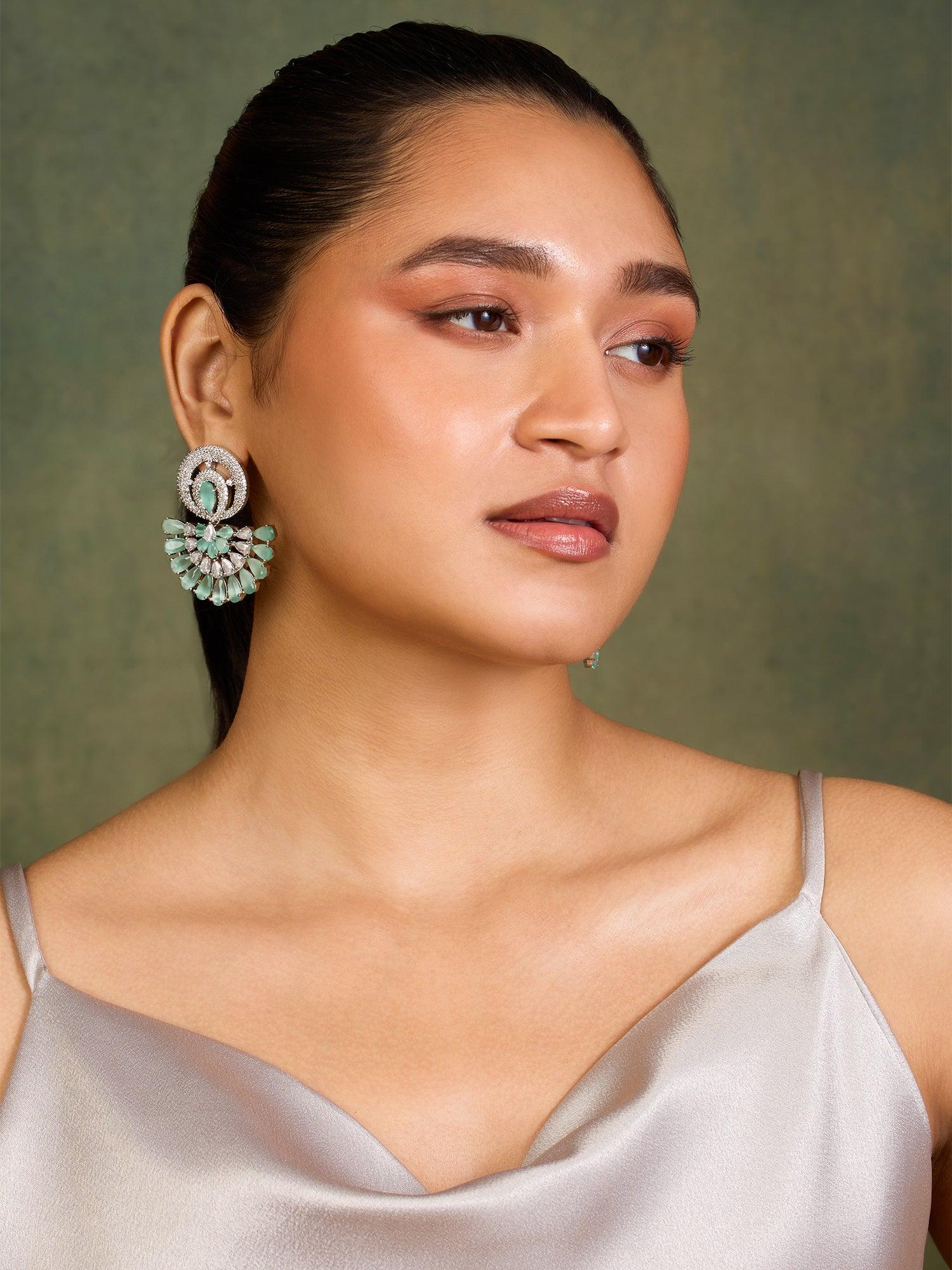 Tranquil Radiance Aqua Drop Studs - Dyulokha