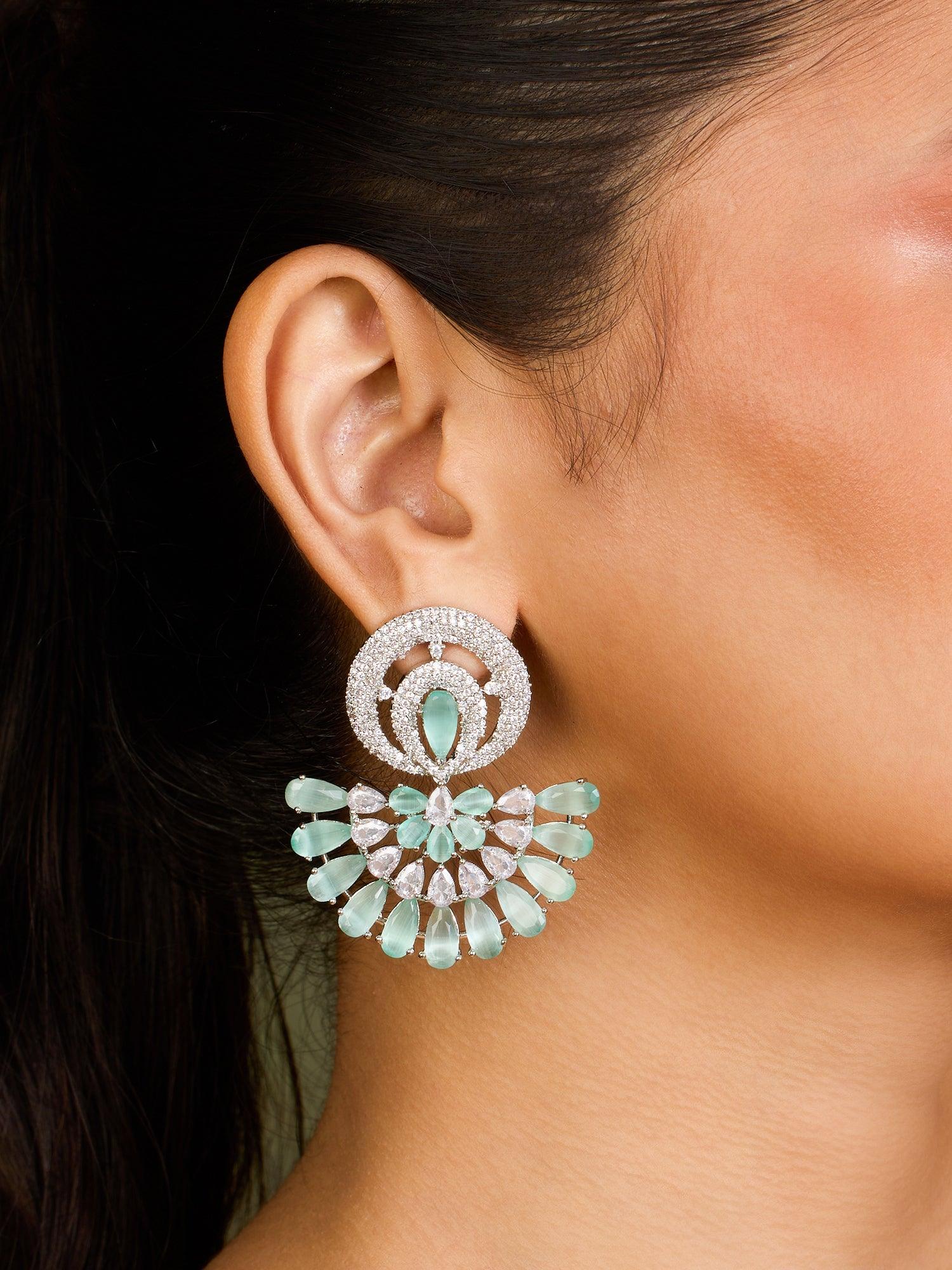 Tranquil Radiance Aqua Drop Studs - Dyulokha