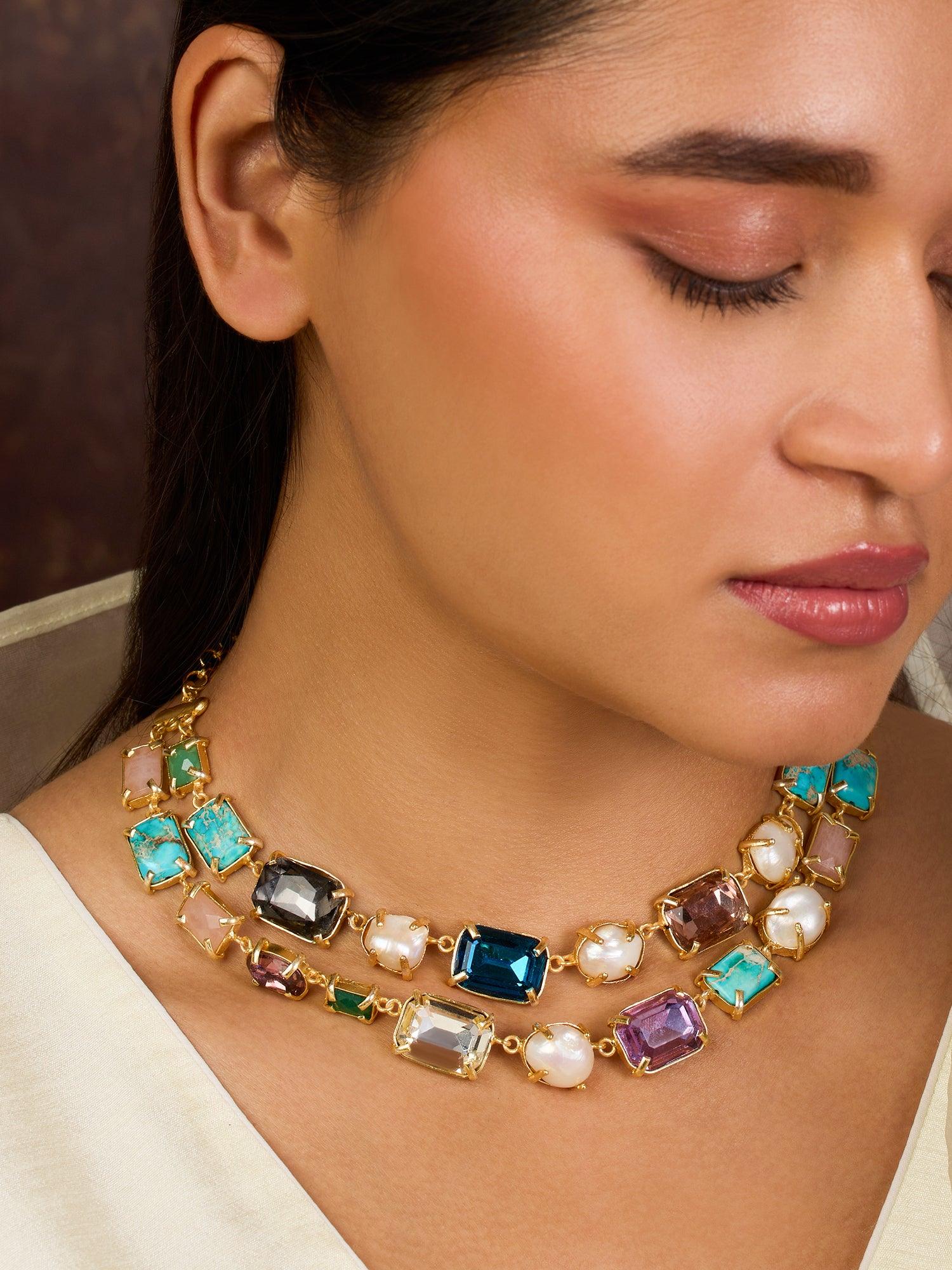 Luxe Luminescence Swarovski Necklace - Dyulokha