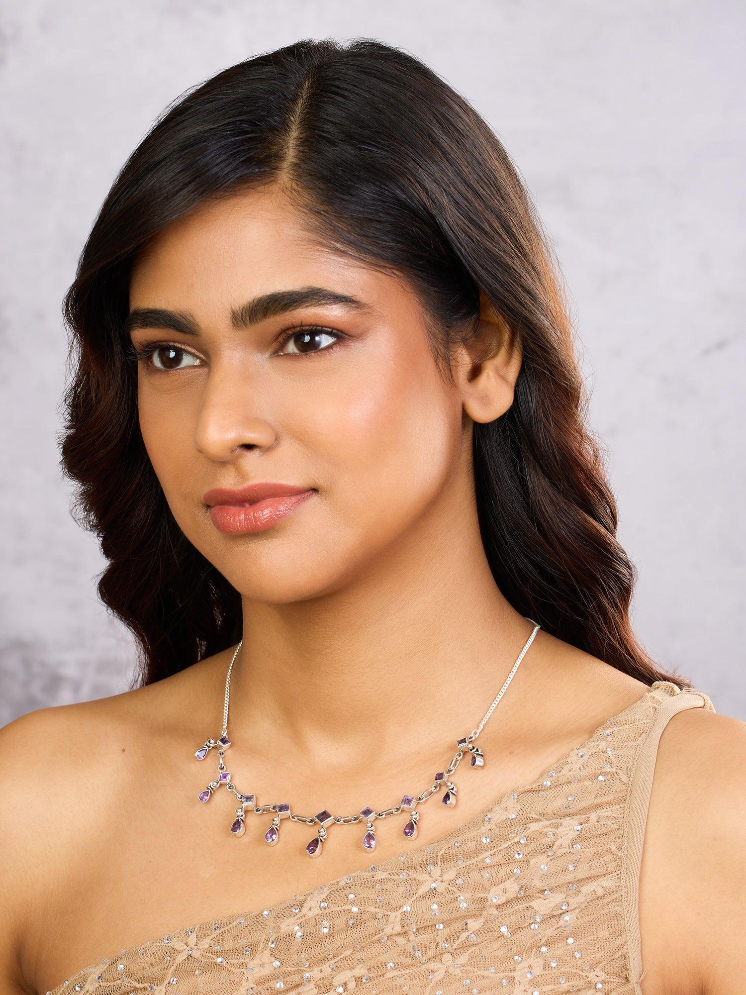 Regal Elegance Amethyst Necklace - Dyulokha