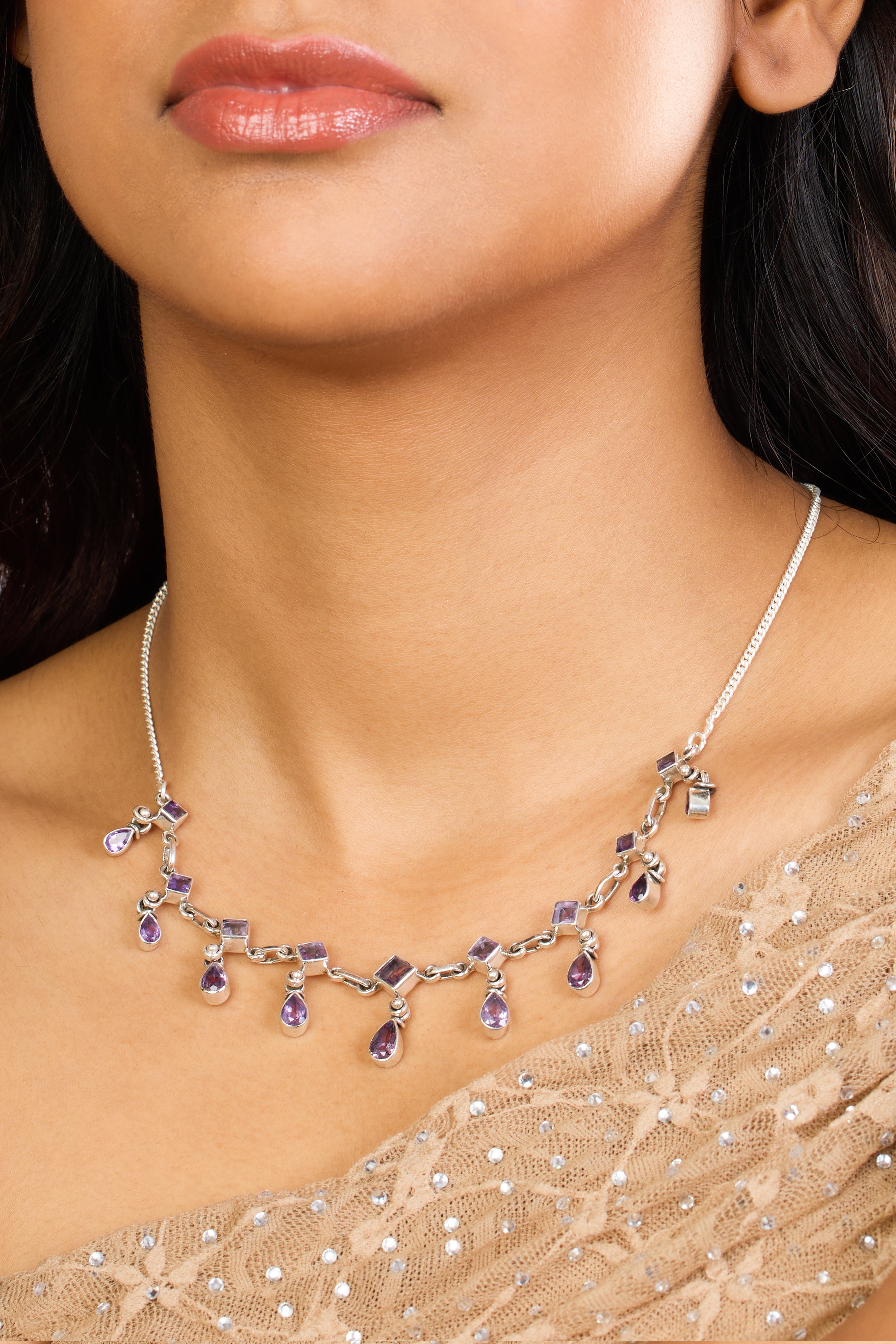 Regal Elegance Amethyst Necklace