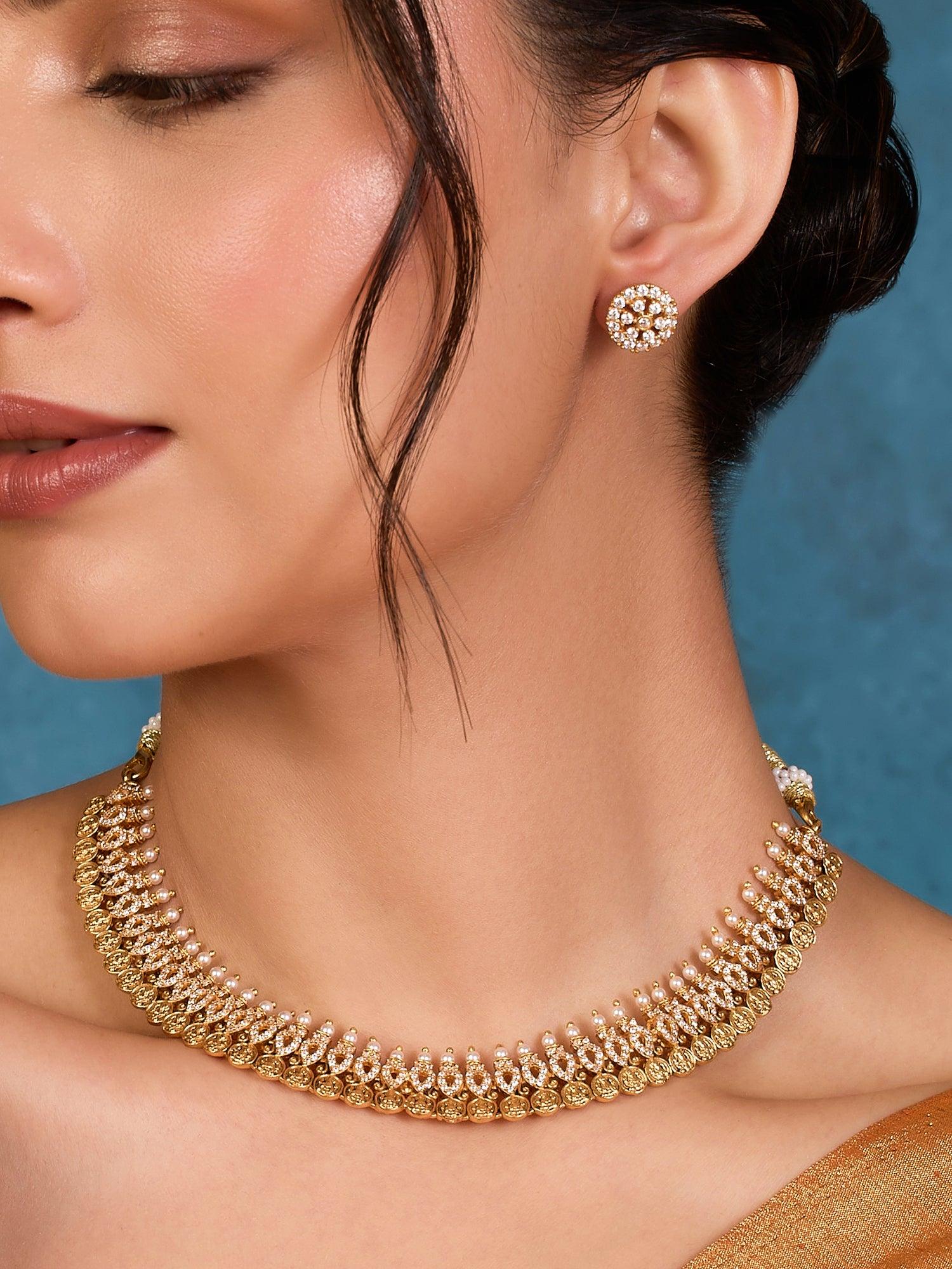 Modern Elegance Kasu Necklace Set - Dyulokha