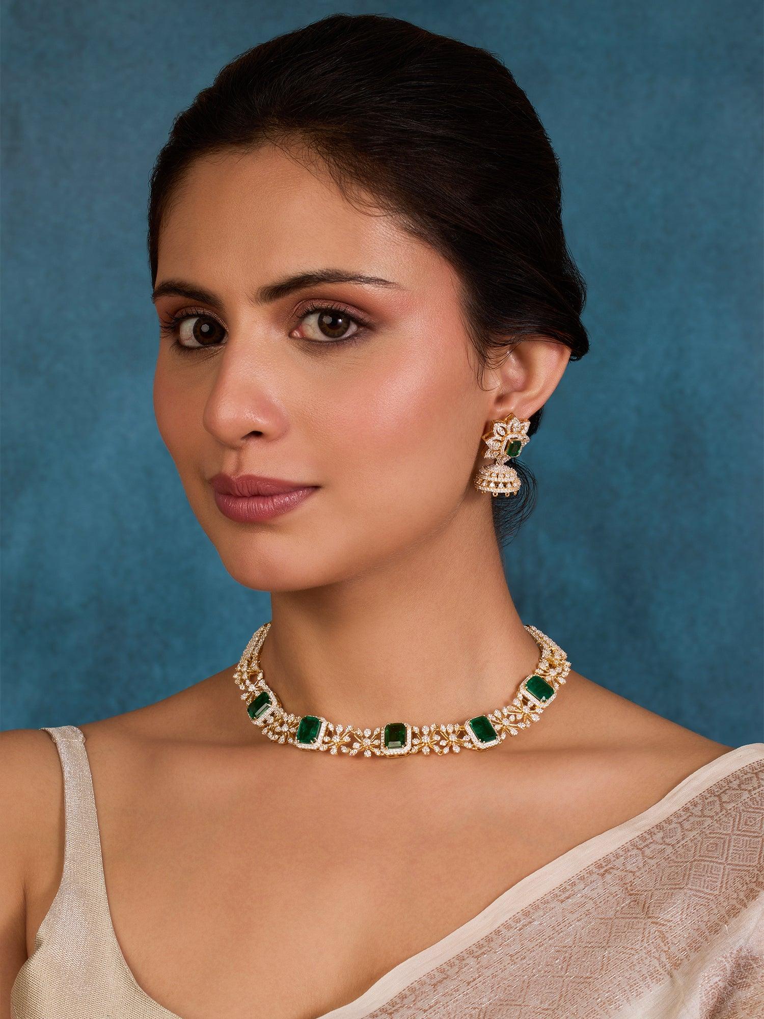 Modern Royalty CZ Necklace Set - Dyulokha