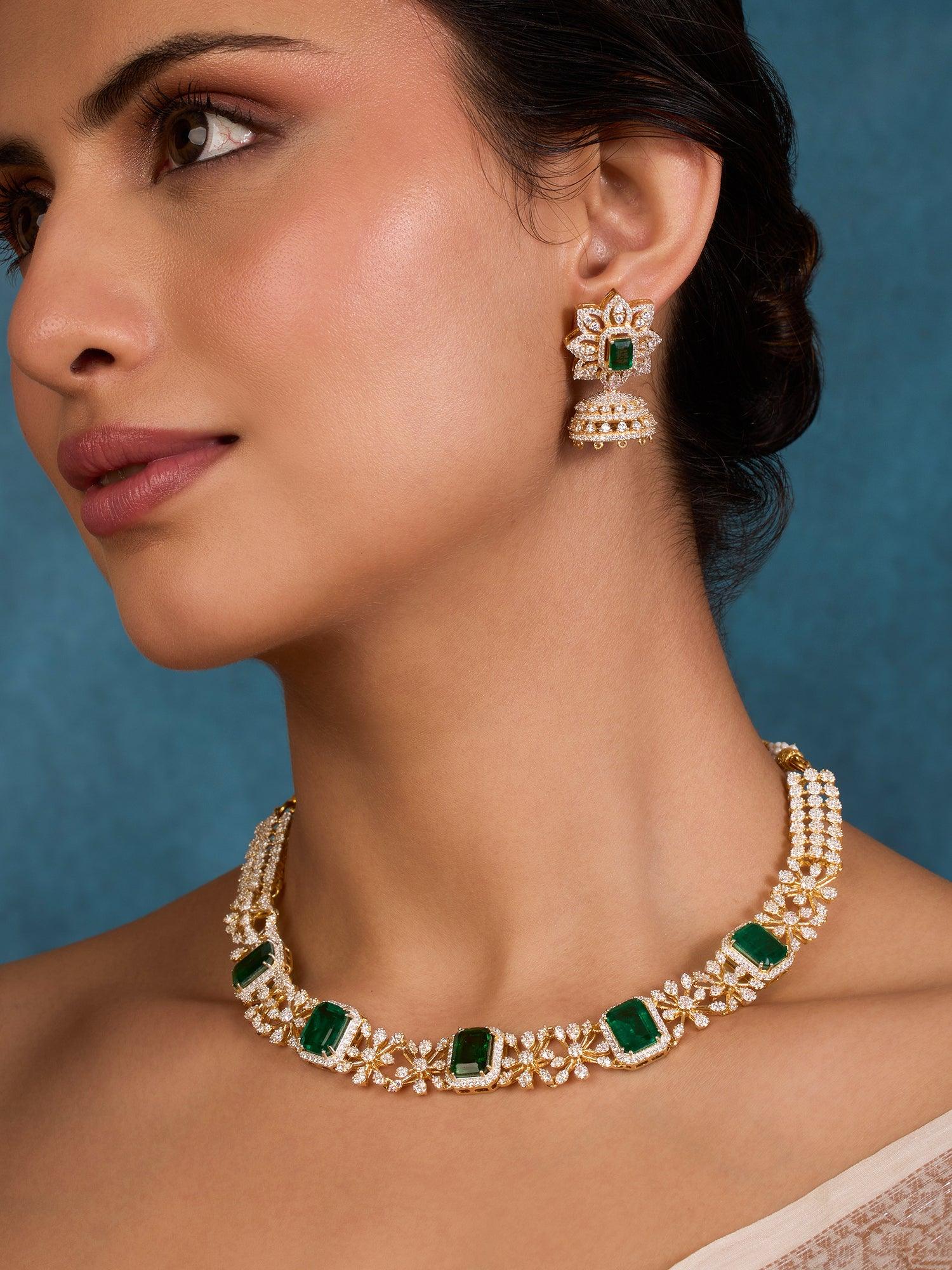 Modern Royalty CZ Necklace Set - Dyulokha