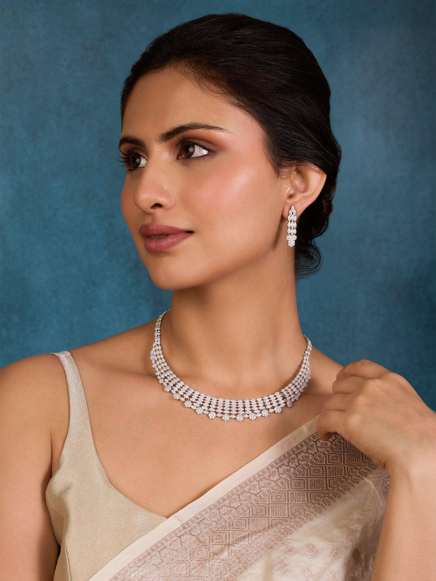 Sophisticated Shine CZ Necklace Set - Dyulokha